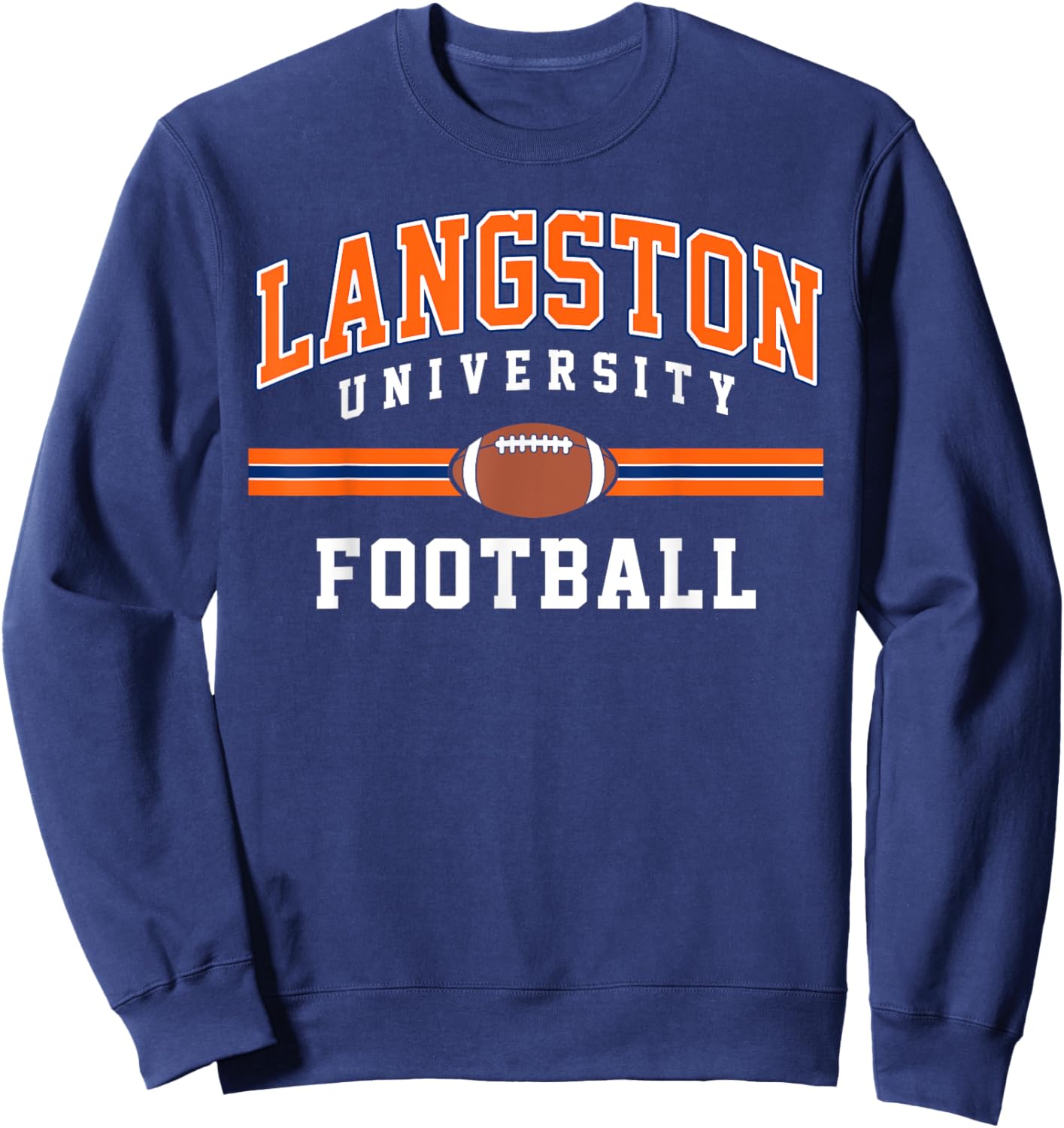 Langston University Football Arch Vintage Design Men Women Sweatshirt - Sweatshirt | Navy