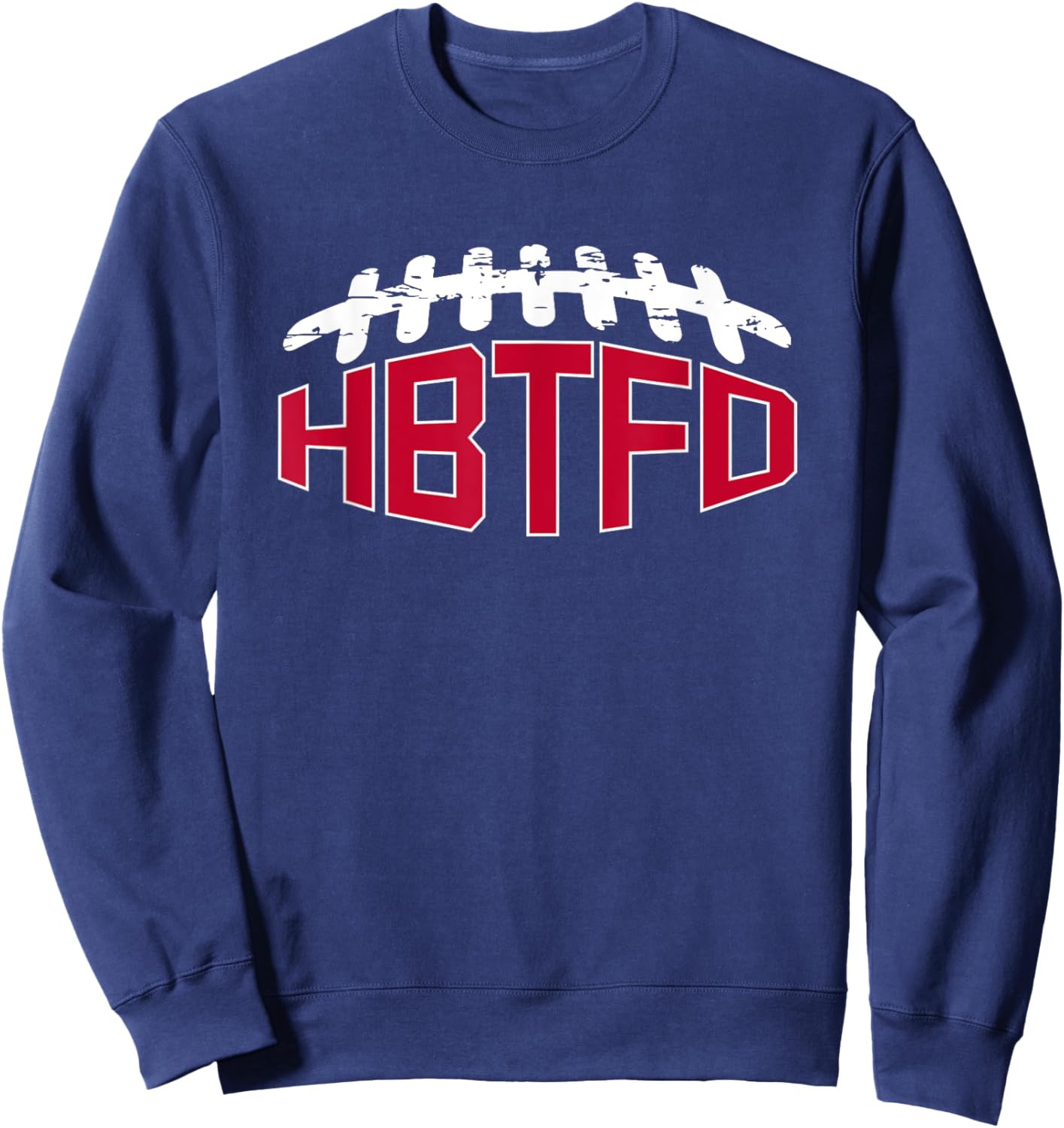 Football, USA HBTFD! Football - Black, Small - -Adults Sweatshirt - Sweatshirt | Navy