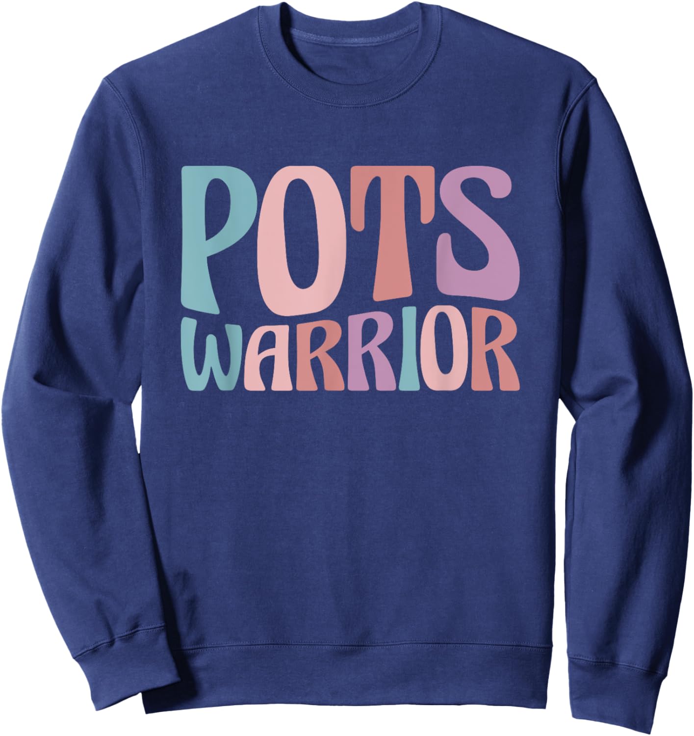 POTS Syndrome Gifts Dysautonomia Awareness Month POTS Warrior -Adults, -Kids Black Small Classic Fit Short Sleeve Sweatshirt - Sweatshirt | Navy