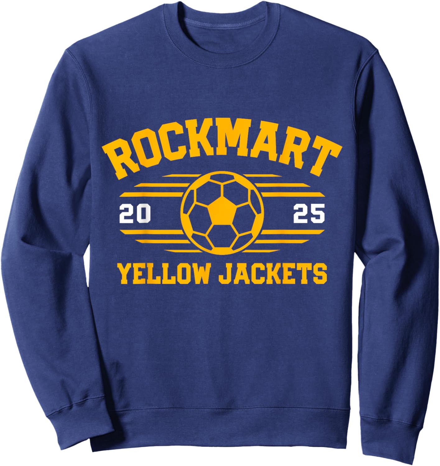 Rockmart Yellow Jackets Soccer Ball 2025 Sweatshirt - Sweatshirt | Navy