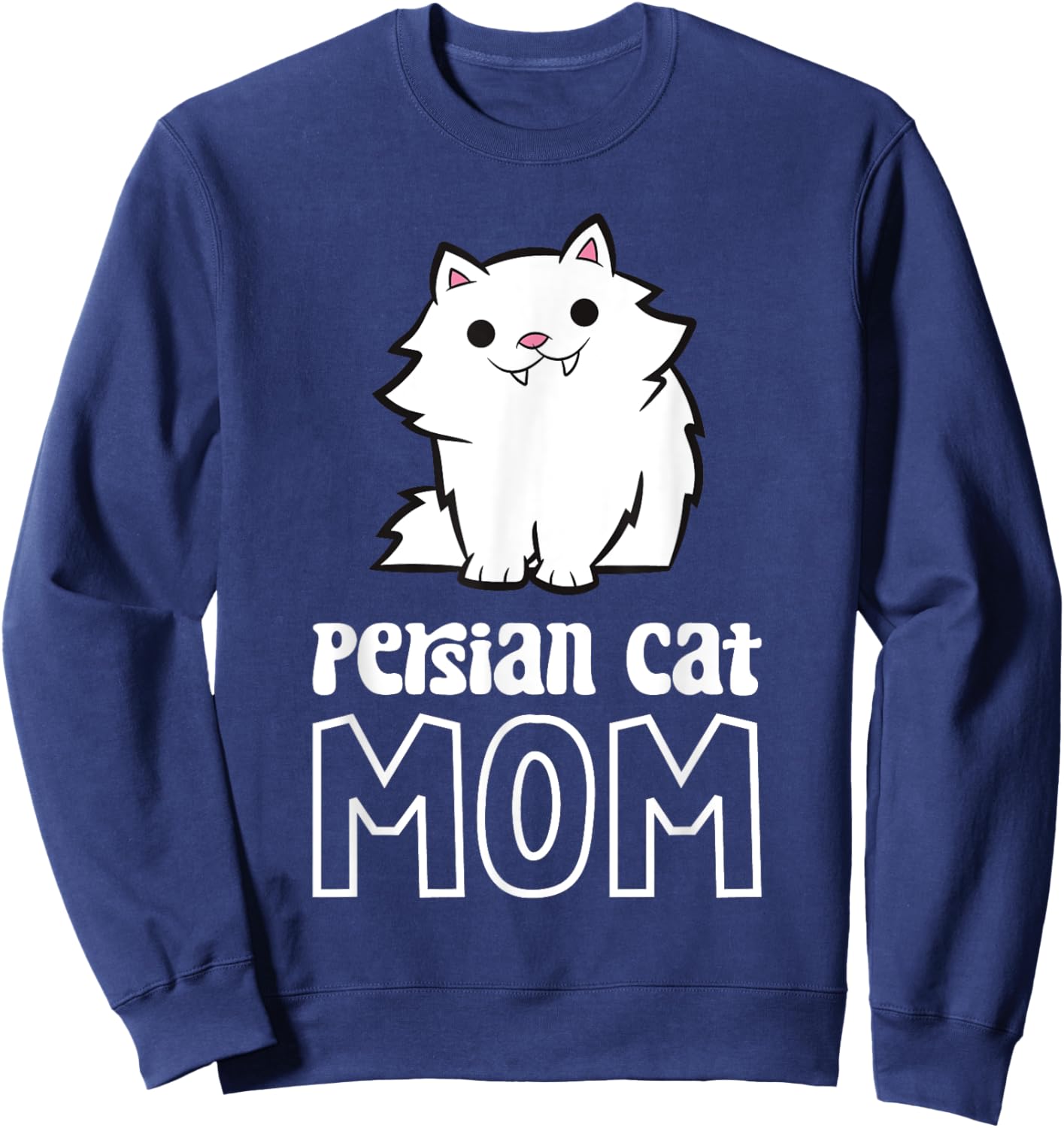 Persian Cat Mom Women Kids Sweatshirt - Sweatshirt | Navy