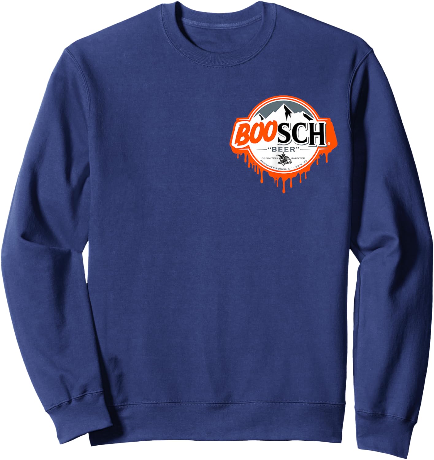 Boo SCH Ghost Halloween Beer Funny Drinking Spooky Costume Sweatshirt - Sweatshirt | Navy
