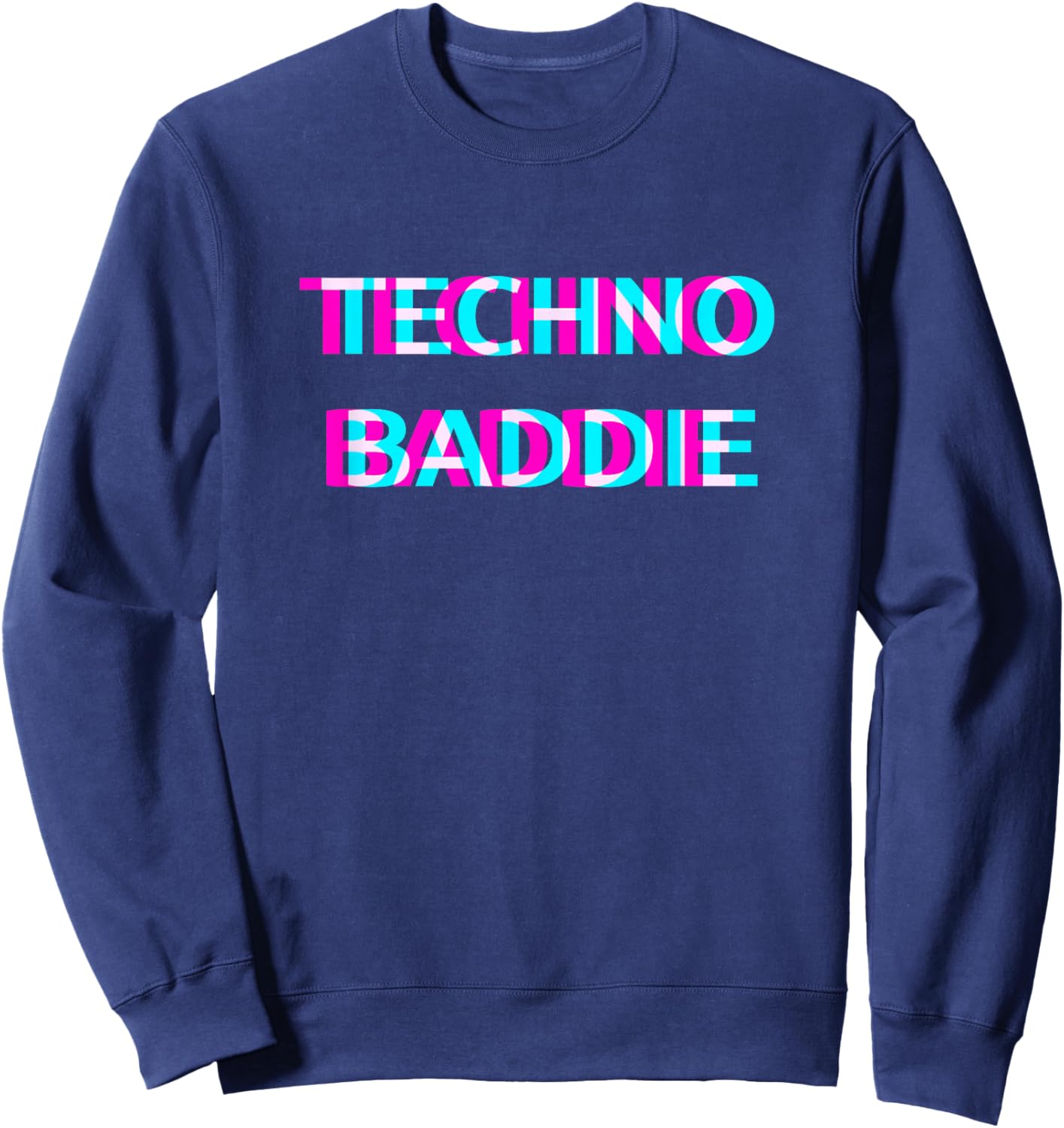 Techno Baddie EDM Rave Festival Hardtechno Hardtekk Sweatshirt - Sweatshirt | Navy