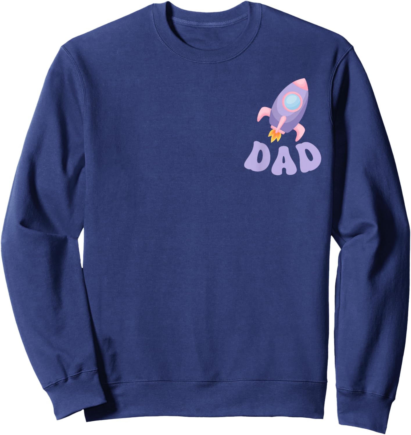 Two The Moon Dad of The Birthday Girl Astronaut Family Sweatshirt - Sweatshirt | Navy