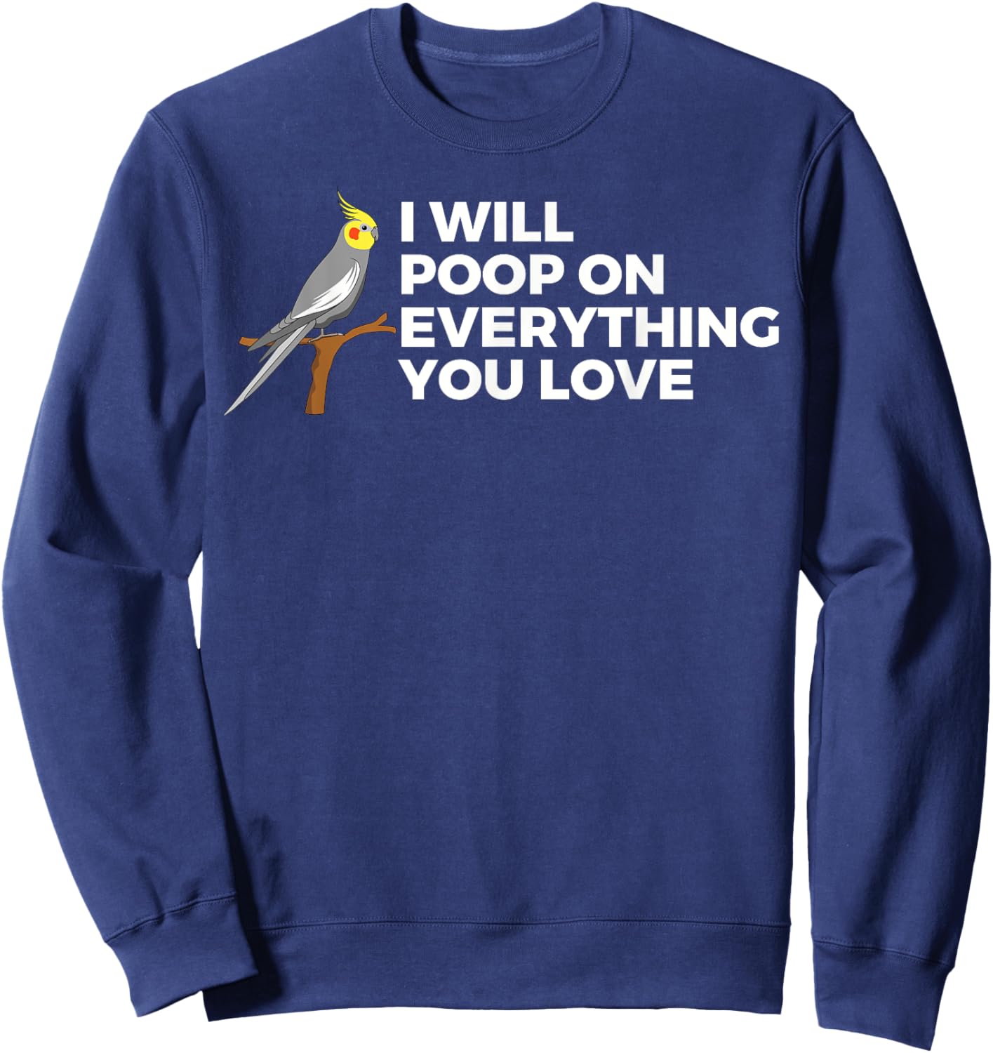 Cockatiel Art Women Cockatoo Bird Cockatiel Lover Sweatshirt - Sweatshirt | Navy