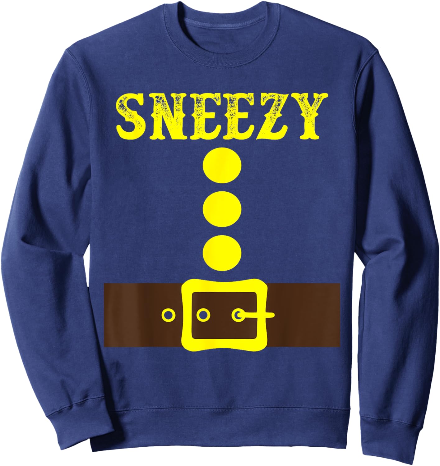 Dwarf Easy Halloween Men Women Kids Costume Matching Family Sweatshirt - Sweatshirt | Navy
