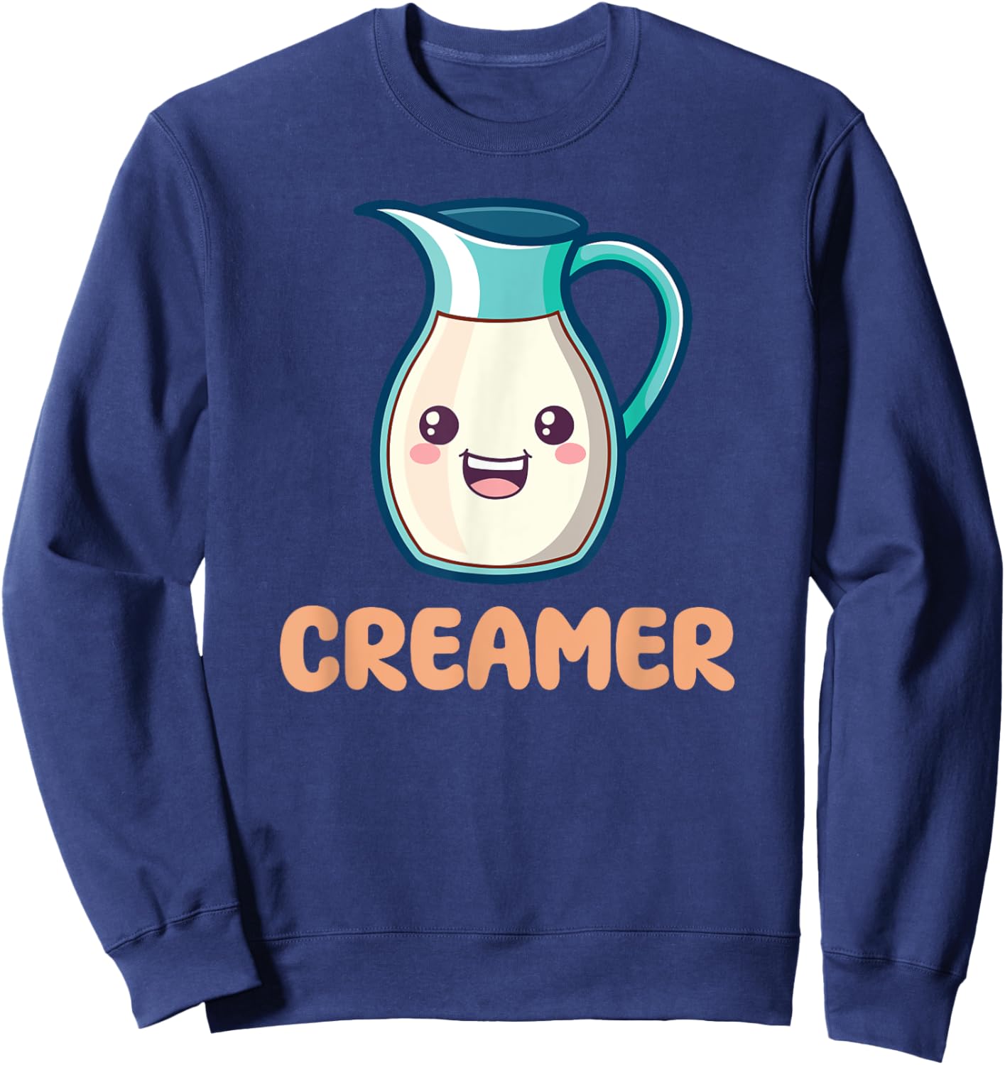 Coffee & Creamer Matching Couple Halloween Best Friends Sweatshirt - Sweatshirt | Navy