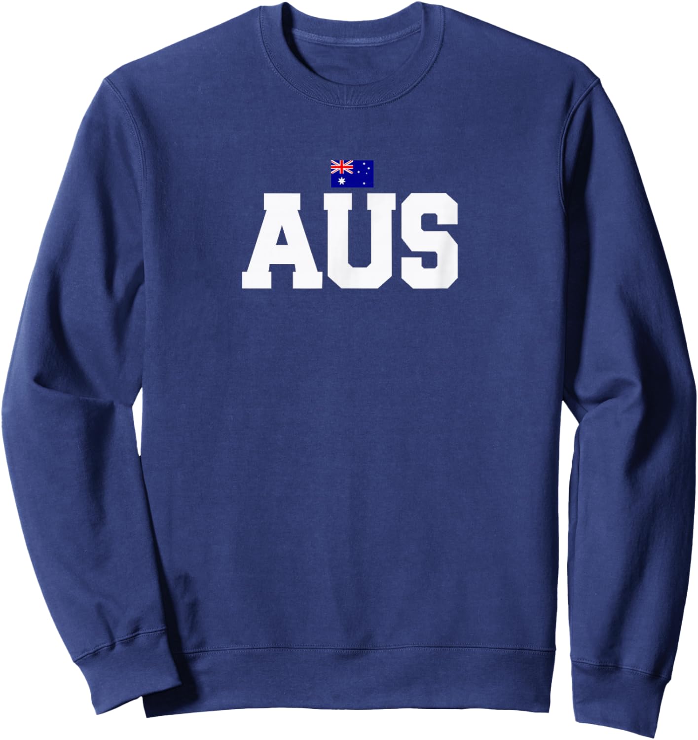 Australia Country Code with Flag Trendy College Font Sweatshirt - Sweatshirt | Navy