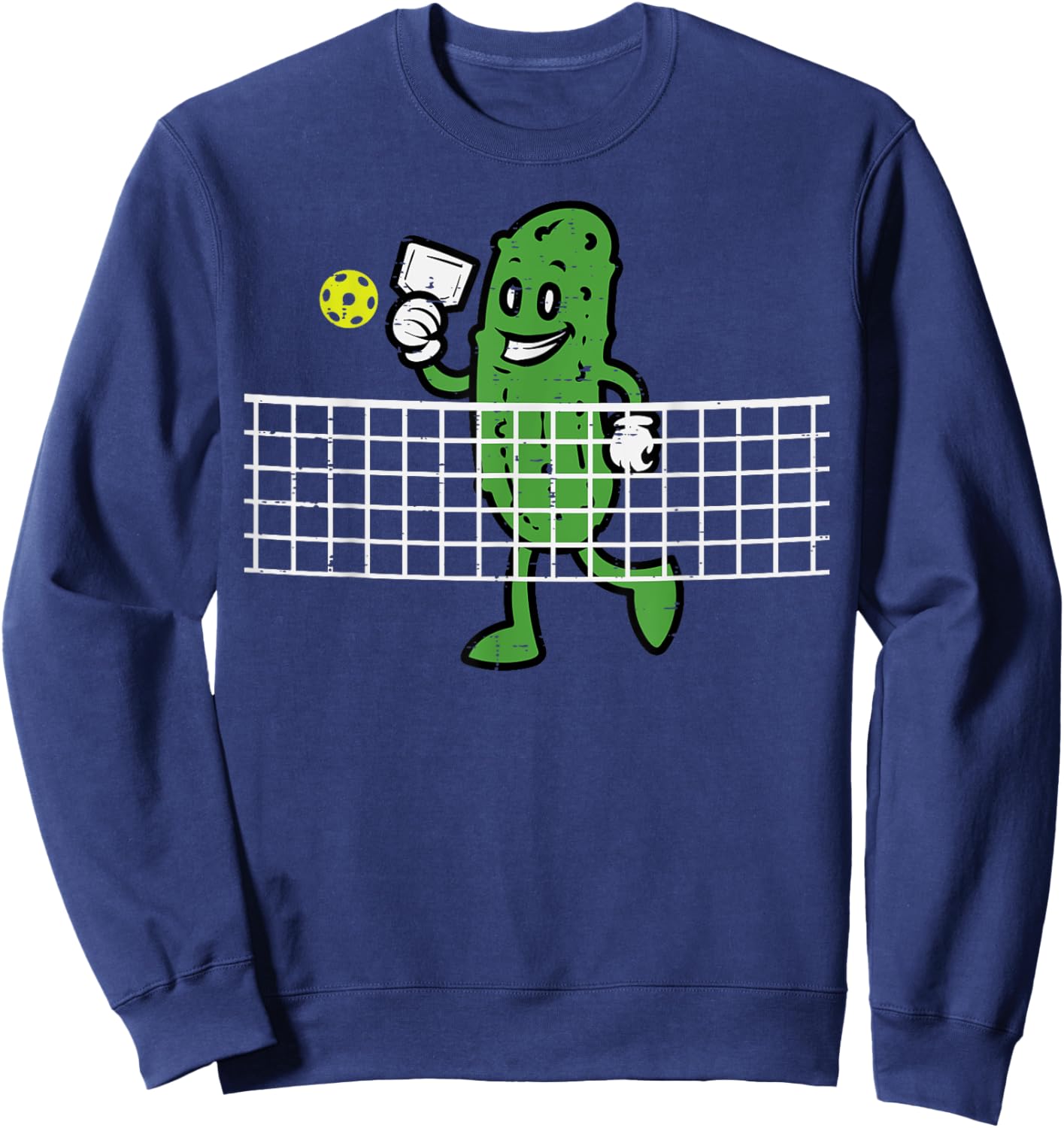 Pickle Playing Pickleball Funny Player Sports Men Kids Women Sweatshirt - Sweatshirt | Navy