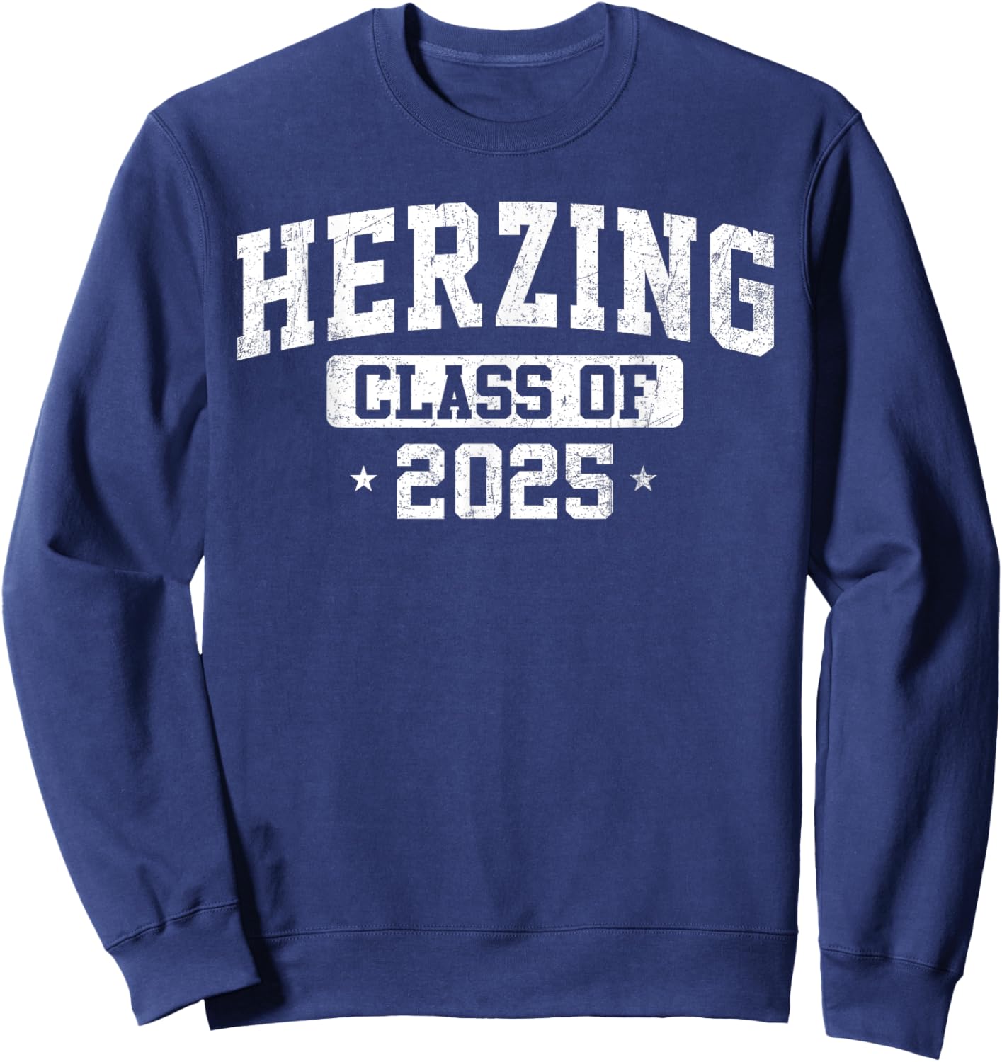 Herzing University Class of 2025 Graduate Arch Vintage Sweatshirt - Sweatshirt | Navy
