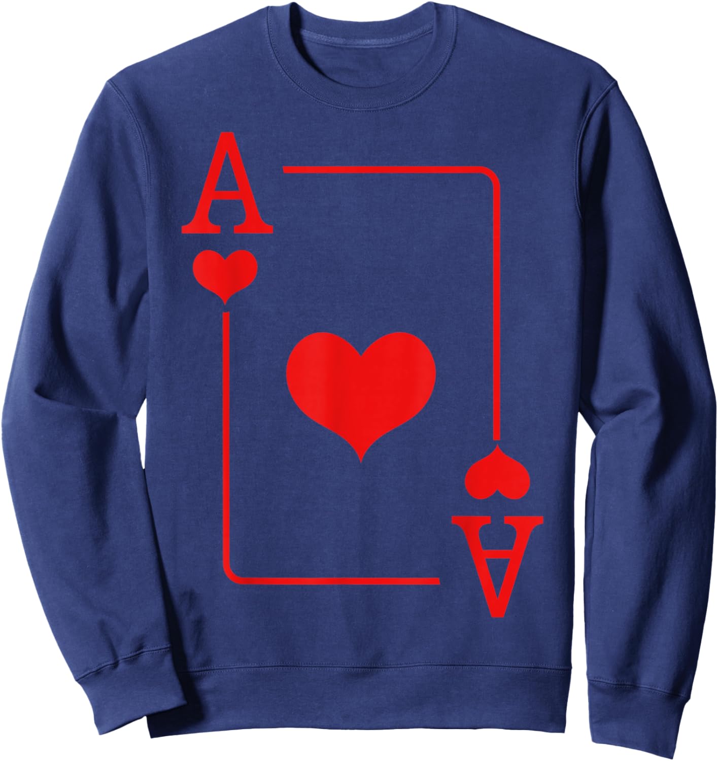 Ace of Hearts Costume Cards Deck Halloween Sweatshirt - Sweatshirt | Navy