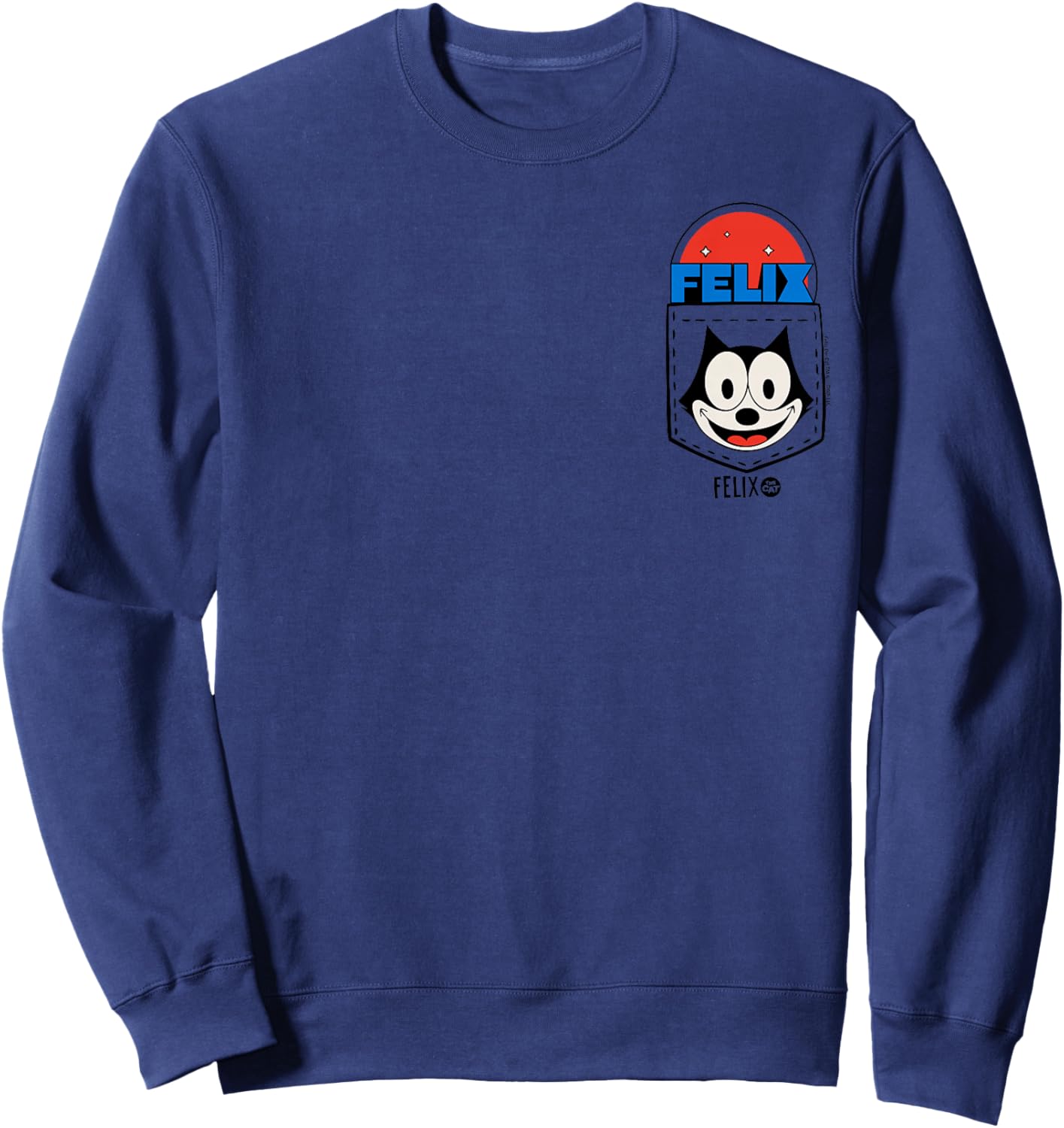 Felix The Cat Signature Grin Pocket Sweatshirt - Sweatshirt | Navy