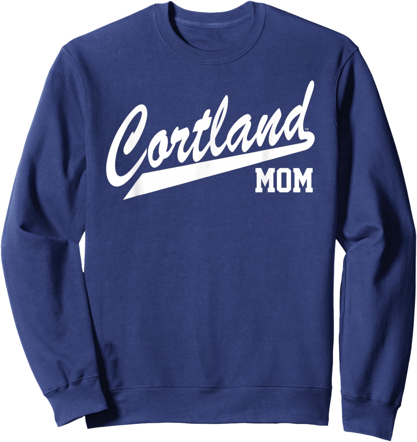 SUNY Cortland Mom Red Dragons Script Mother's Sweatshirt - Sweatshirt | Navy