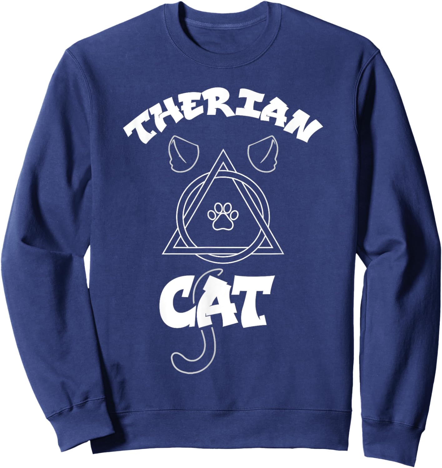 Therian Cat Kin Alter Kin Otherkin Therian Sweatshirt - Sweatshirt | Navy
