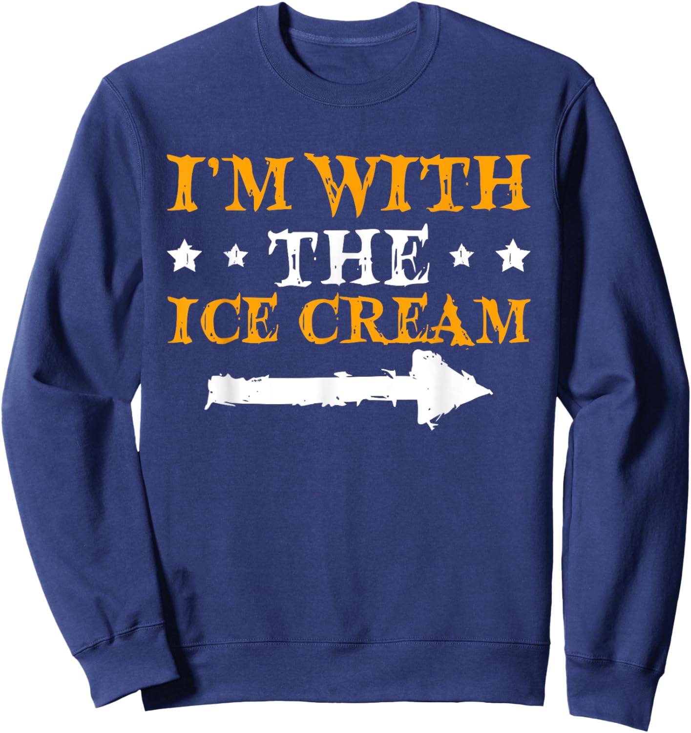 I'm With The Ice Cream Funny Couple Halloween Men Women Sweatshirt - Sweatshirt | Navy
