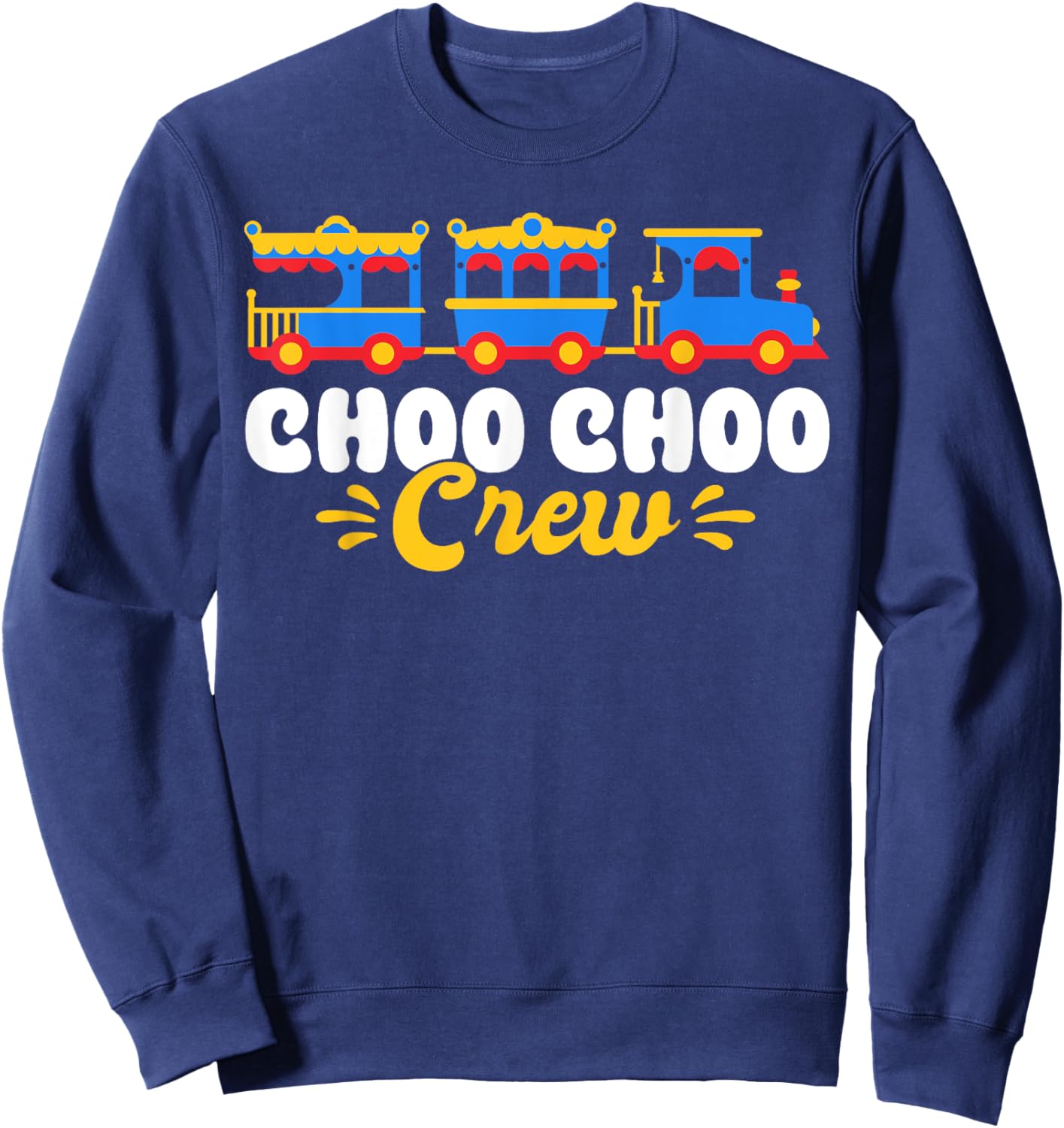 Choo Choo Crew Railway Train Birthday Sweatshirt - Sweatshirt | Navy