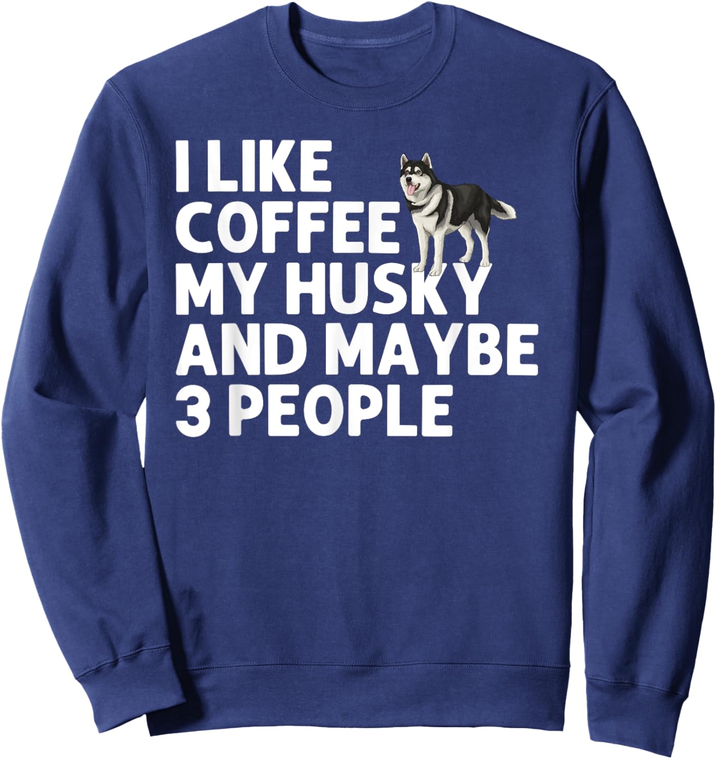 Husky Design Women Siberian Husky Dog Husky Lover Sweatshirt - Sweatshirt | Navy