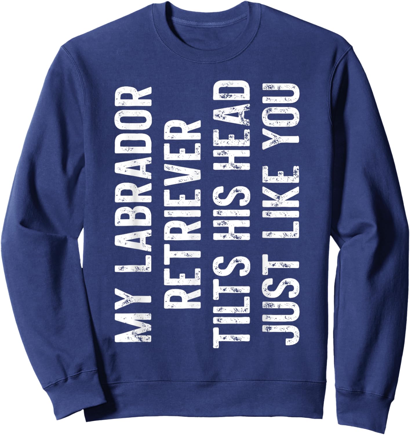 Labrador Retriever Tilts His Head Just Like You Dog Trainer Women Kids Sweatshirt - Sweatshirt | Navy