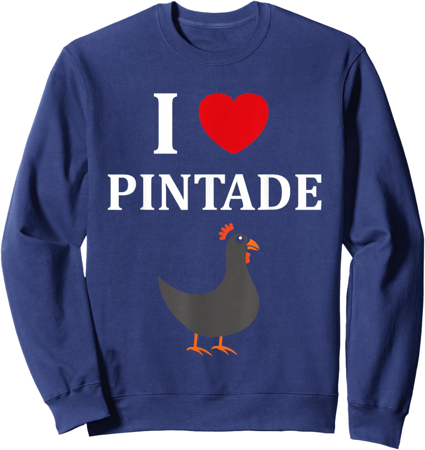 Funny Guinea Fowl Birds Cute i Love Guinea Fowl Sweatshirt - Sweatshirt | Navy
