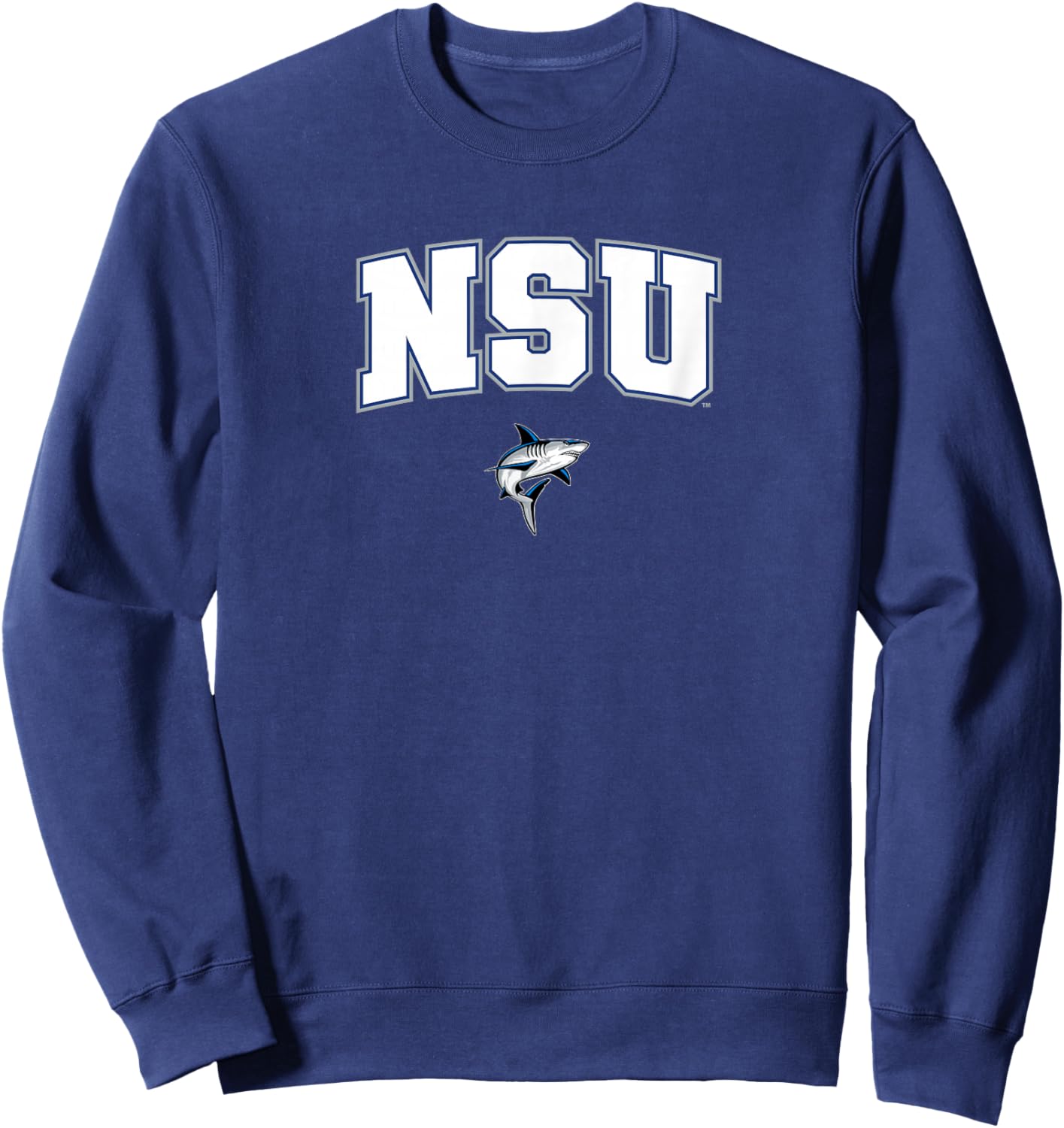 Nova Southeastern University Sharks Arch Logo Sweatshirt - Sweatshirt | Navy