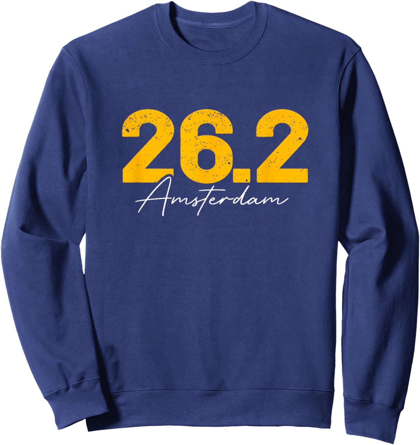 Amsterdam Running 26.2 Marathon Runner Sweatshirt - Sweatshirt | Navy