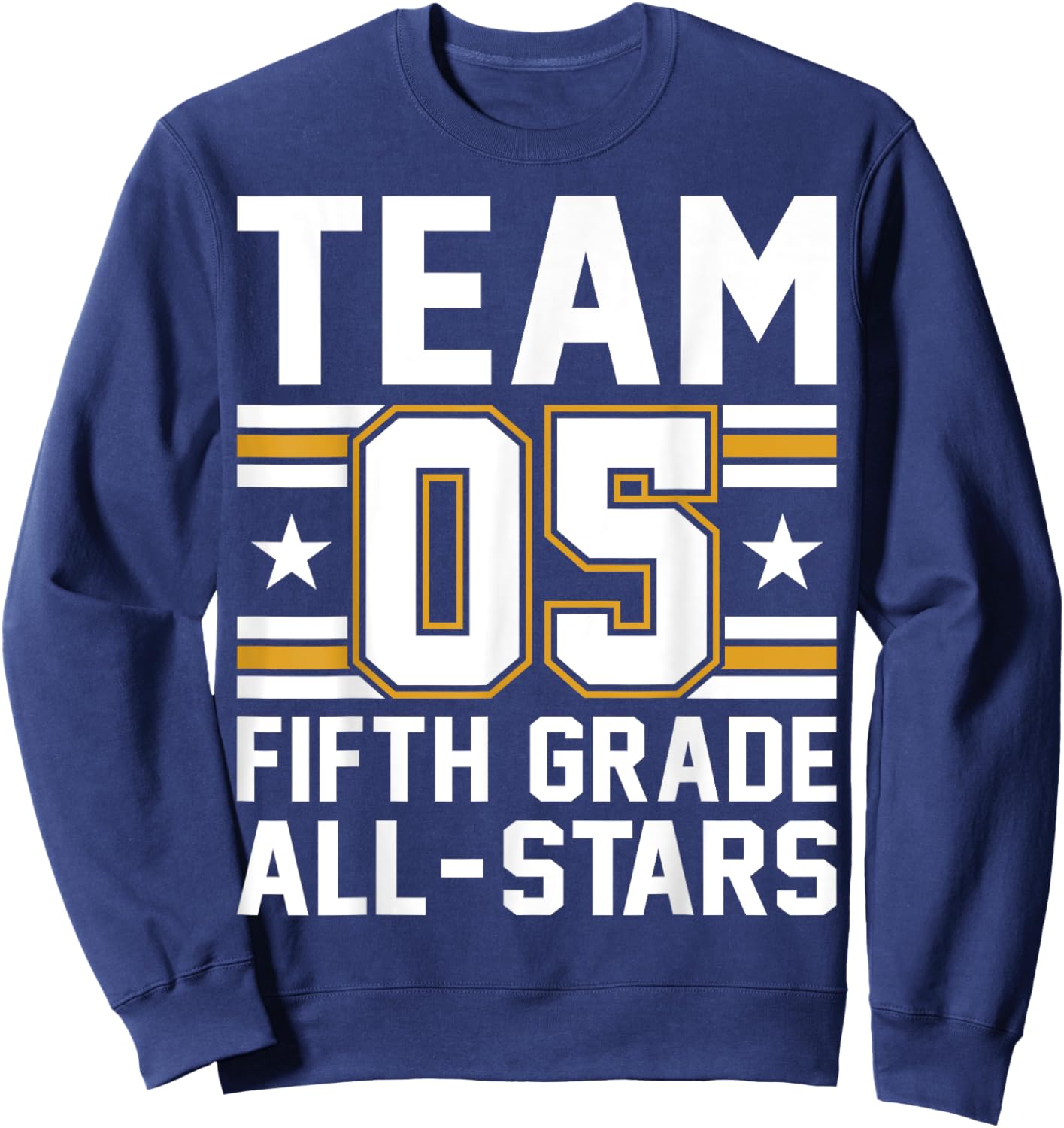 Kids Sports 05 Team Fifth Grade 5th Grade All Stars Jersey Sweatshirt - Sweatshirt | Navy