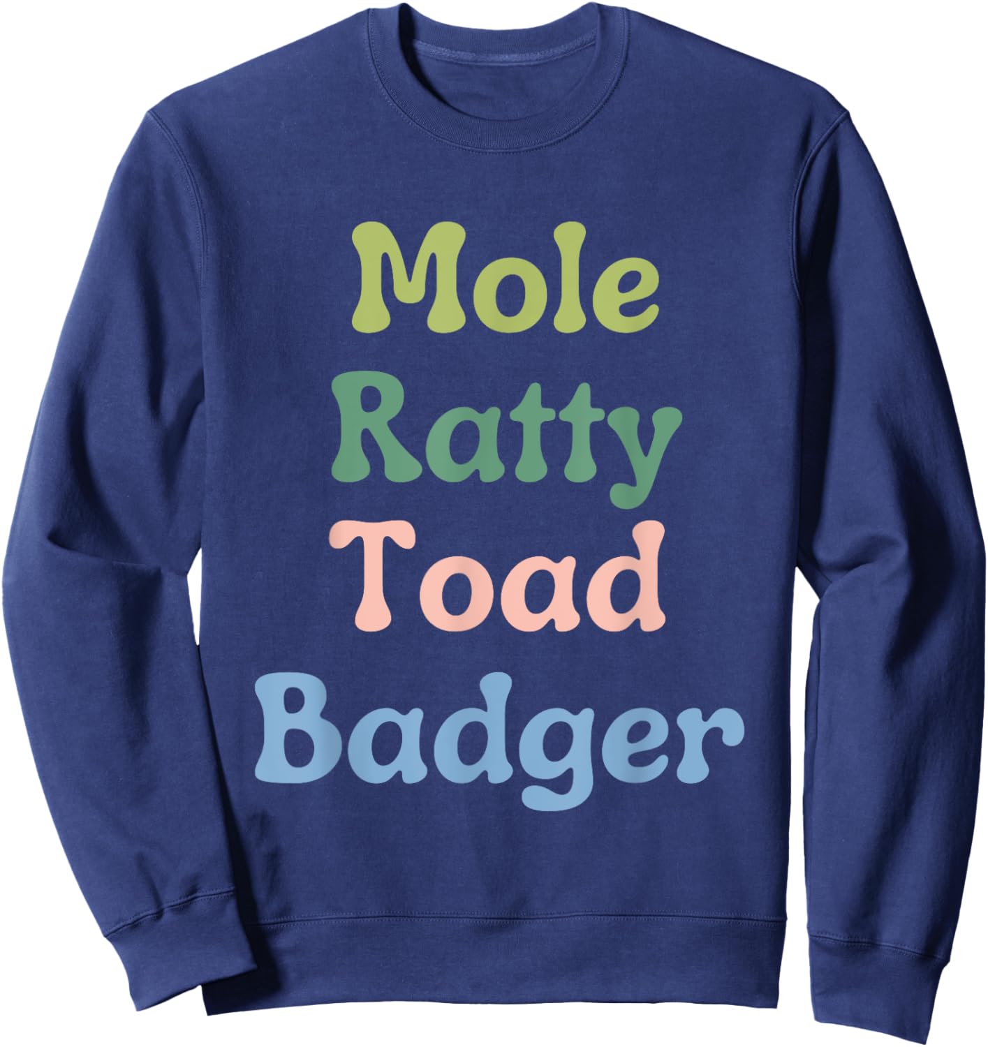 Wind in the Willows Character Funny Sweatshirt - Sweatshirt | Navy