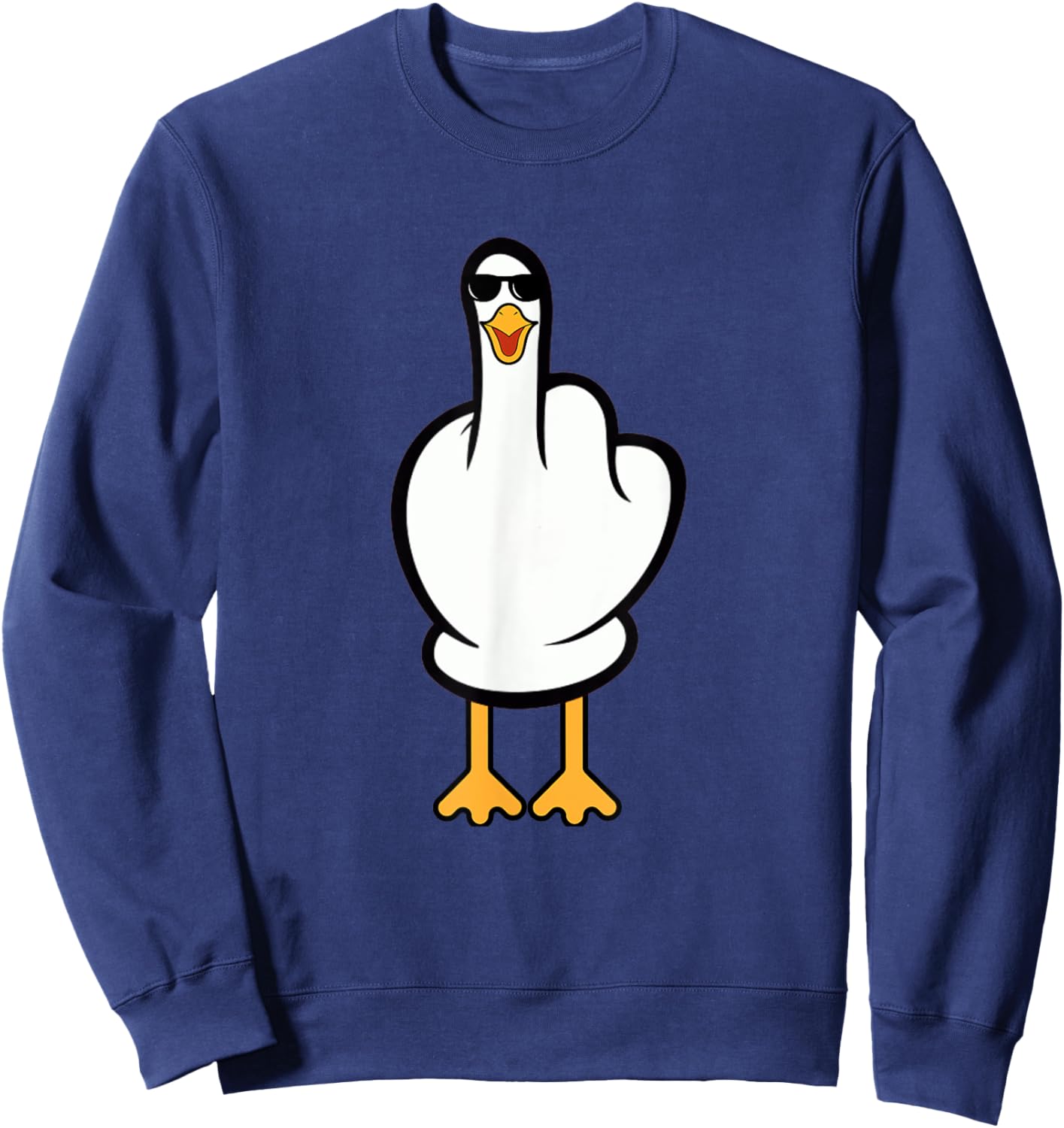 Funny Seagull Sarcastic Joke Rude Seagull Men Women Sweatshirt - Sweatshirt | Navy