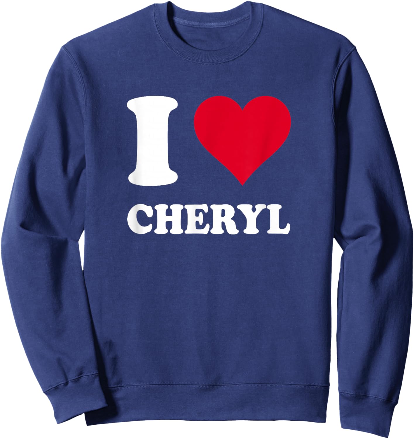 Red Heart I Love Cheryl Sweatshirt - Sweatshirt | Navy