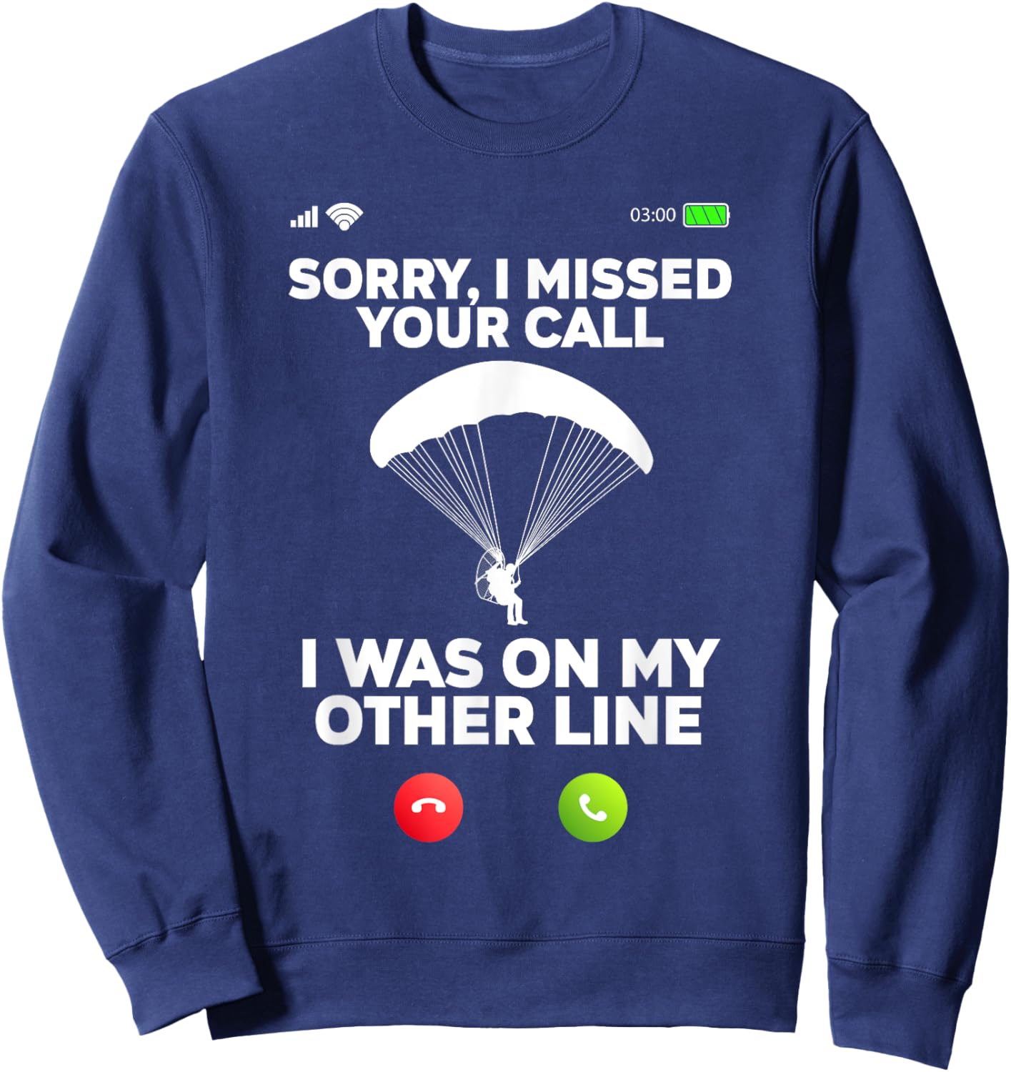 Cool Paramotor Art Women PPG Paragliding Paramotor Sweatshirt - Sweatshirt | Navy