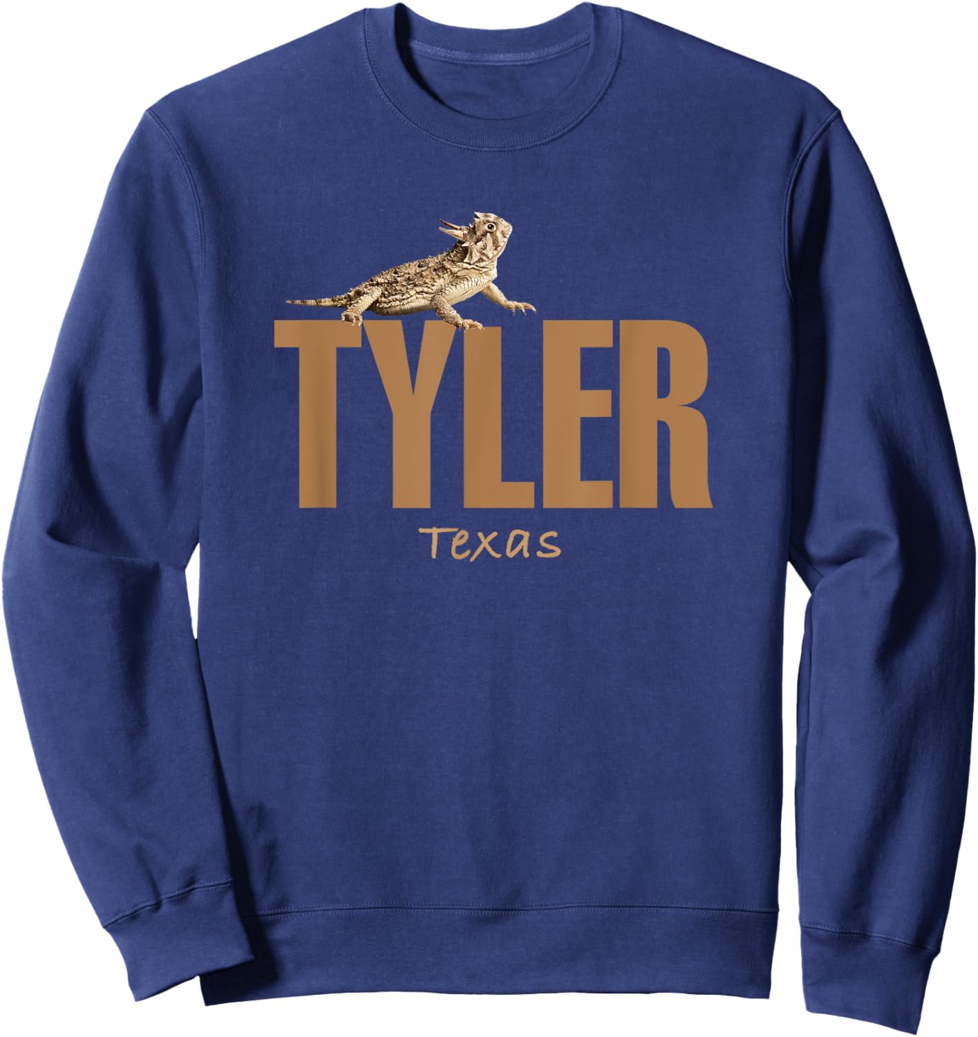 Tyler Texas Horned Toad Design Sweatshirt - Sweatshirt | Navy
