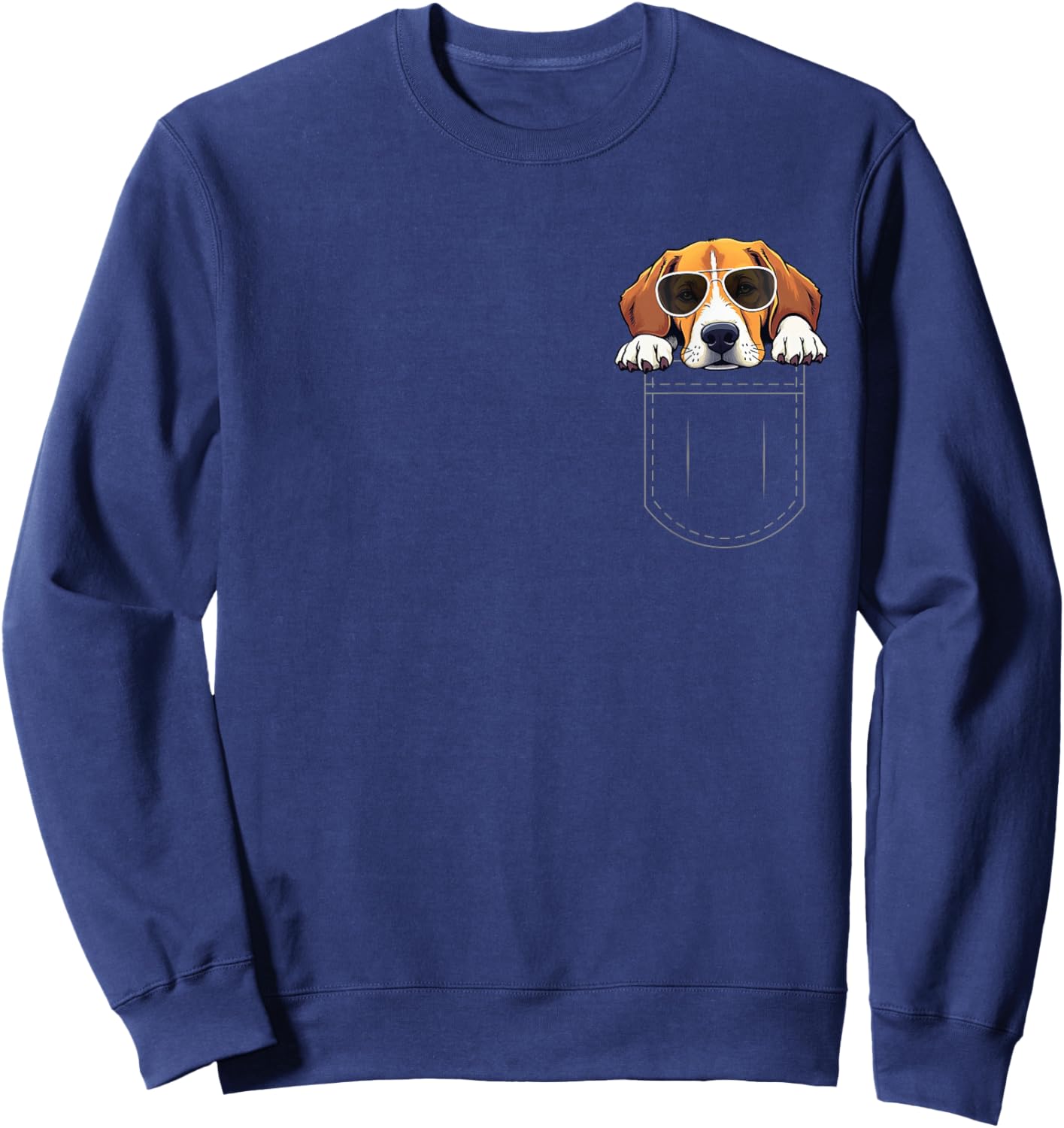 Beagle Dog In The Pocket Sweatshirt - Sweatshirt | Navy