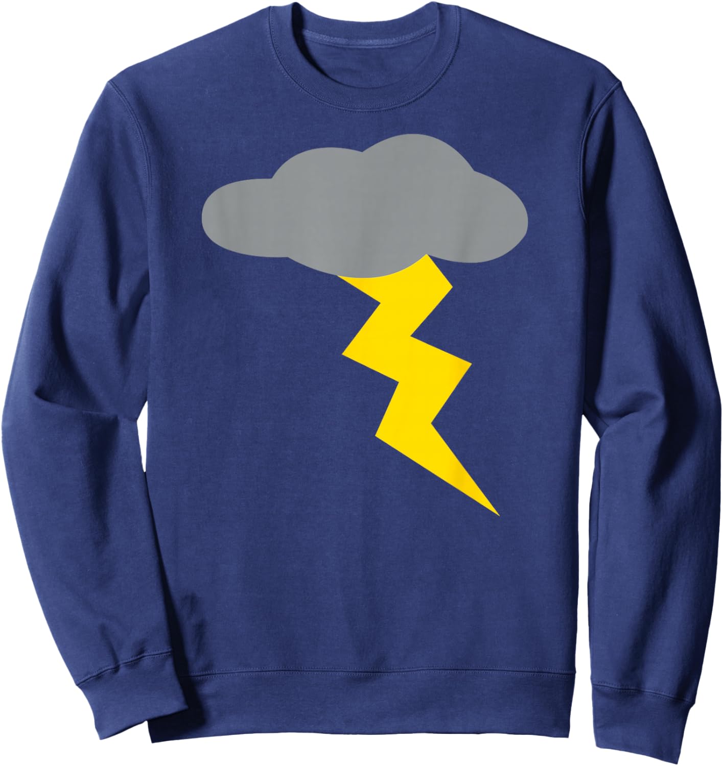 Thunder Cloud With Lighting Sweatshirt - Sweatshirt | Navy