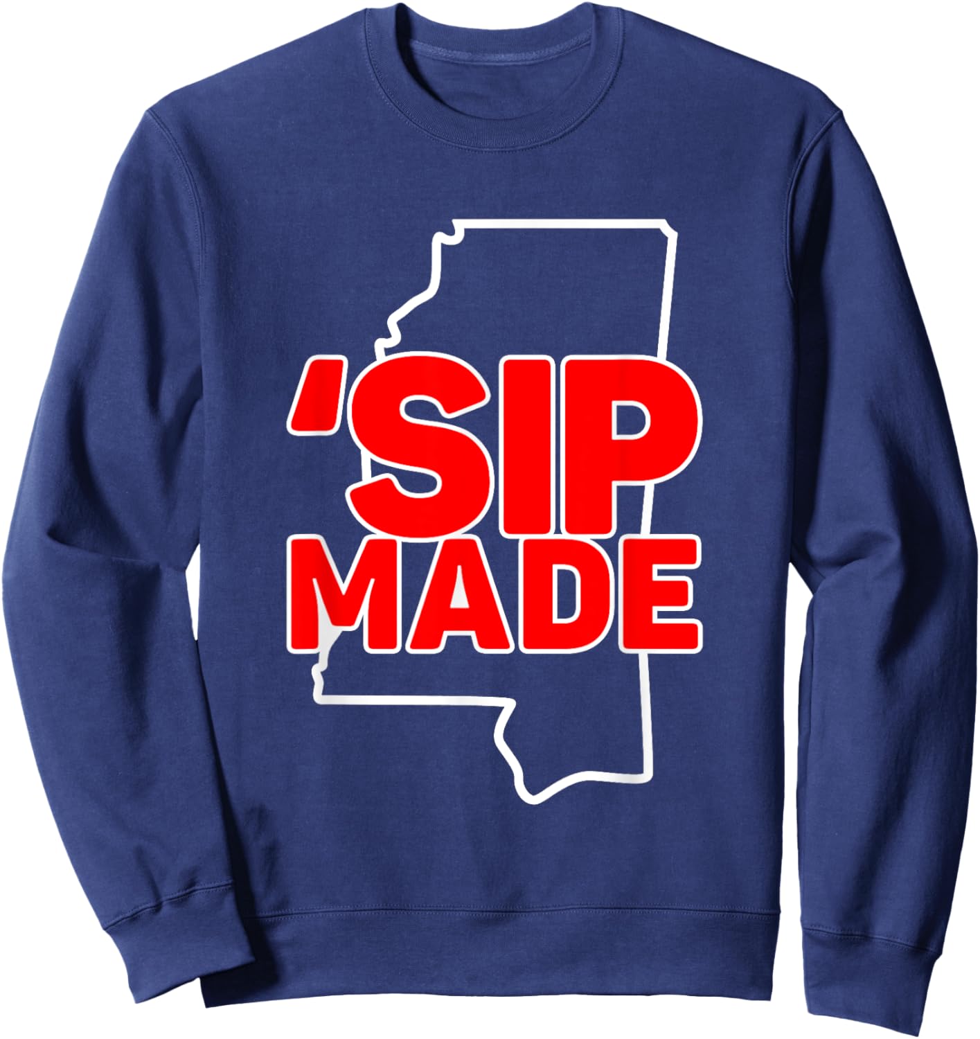 Sip Made Mississippi Pride Rugby Football Sweatshirt - Sweatshirt | Navy