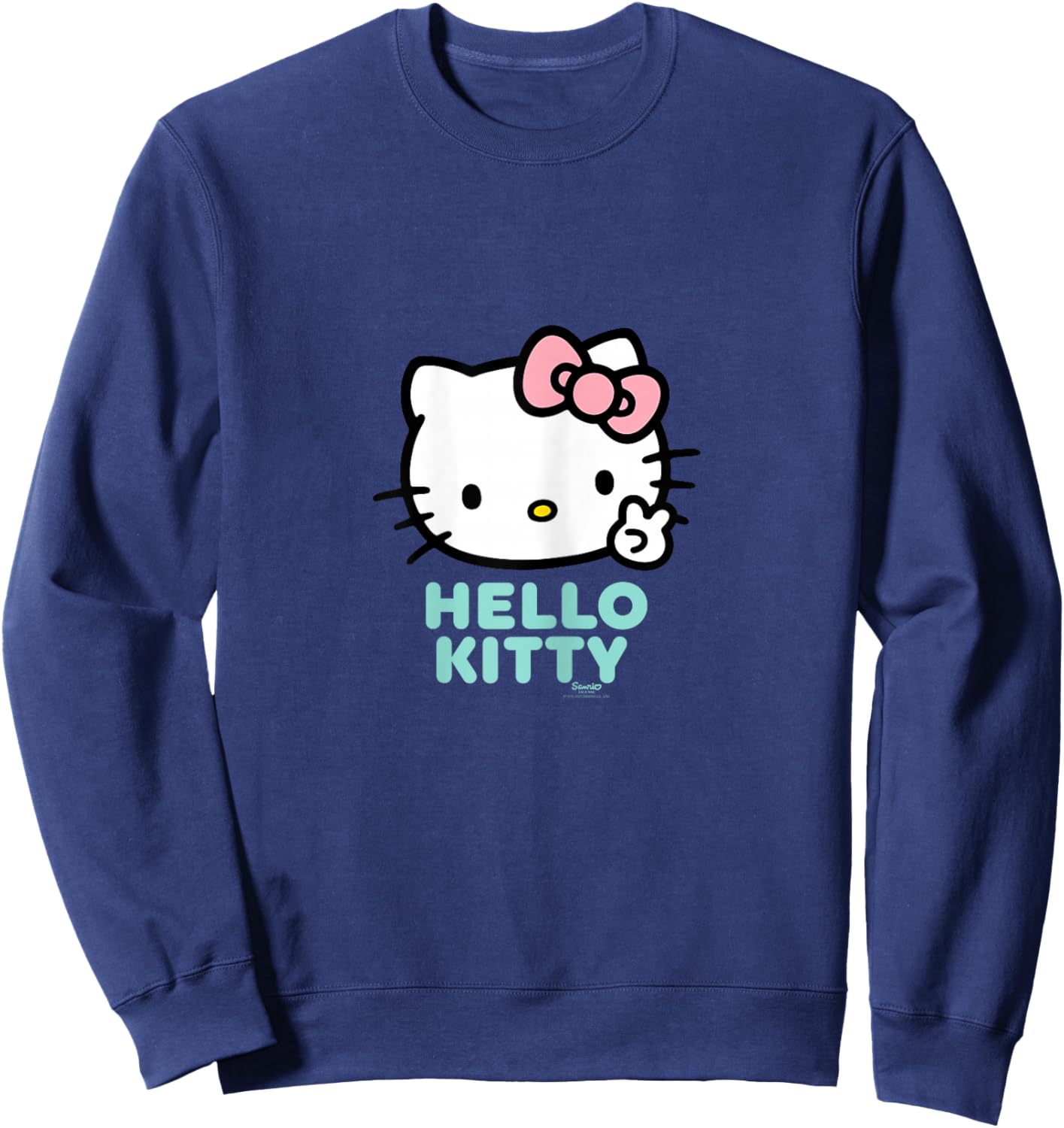 Hello Kitty Character Peace Design , black Sweatshirt - Sweatshirt | Navy