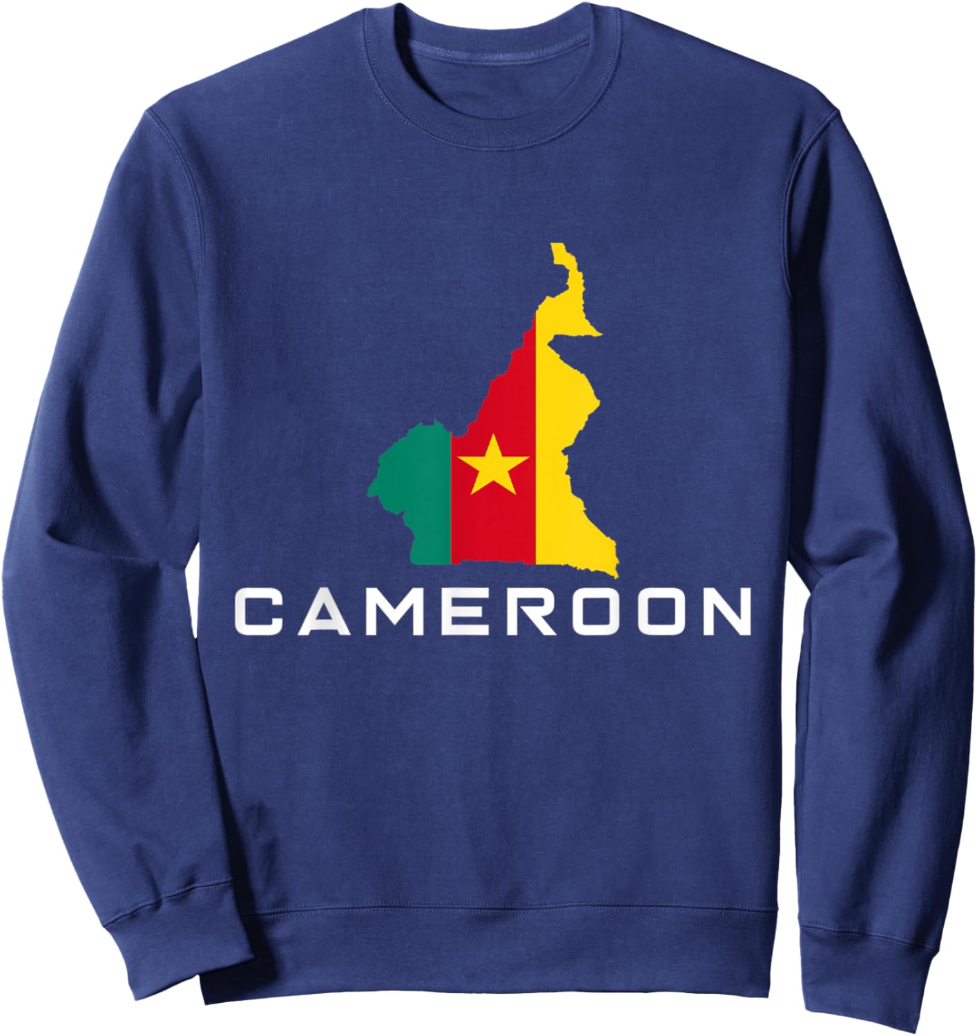 Drapeau du Cameroun Patriotique Africain pour Hommes, Femmes, Enfants camerounais Sweatshirt - Sweatshirt | Navy