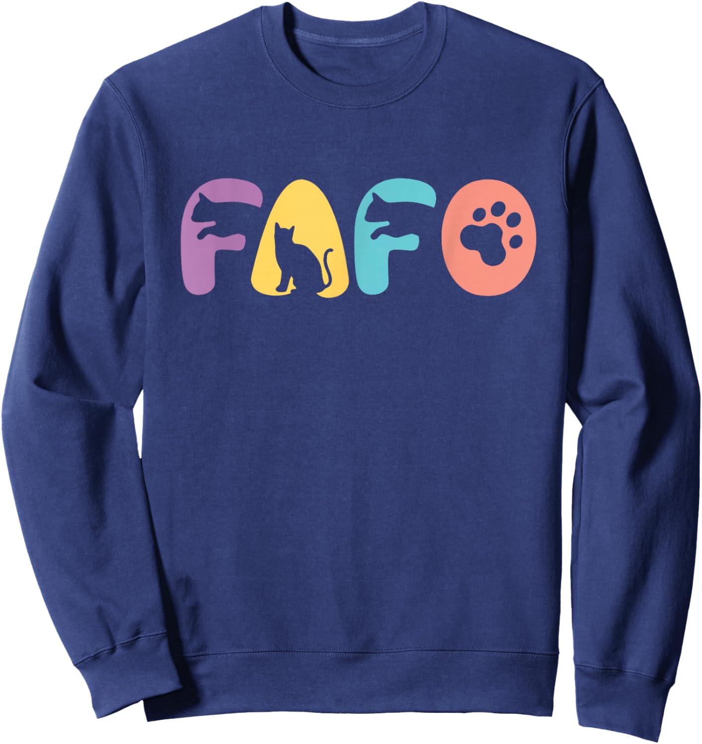 FAFO Cute Cats Sweatshirt - Sweatshirt | Navy