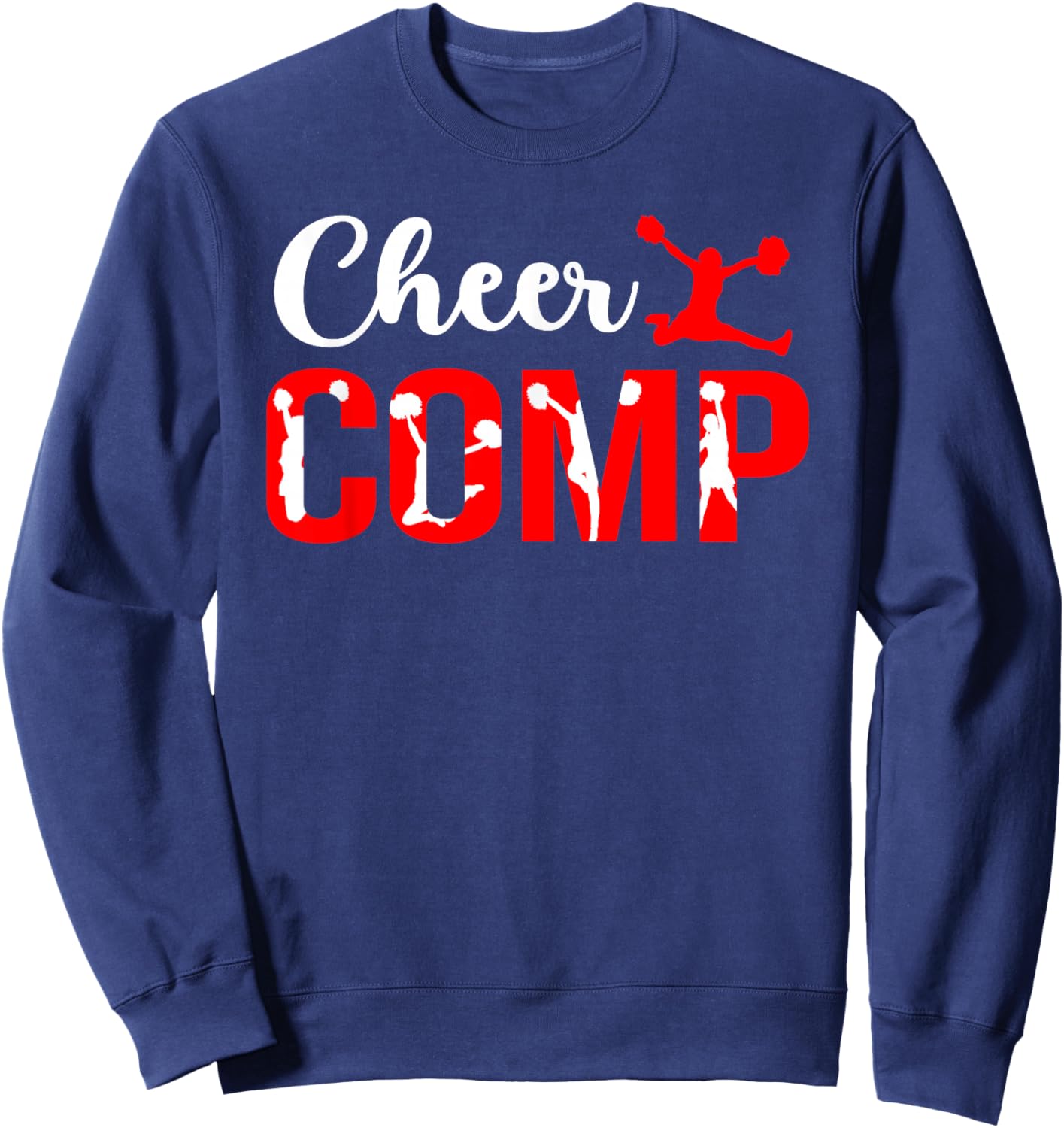 Cheer Comp Day Cheerleader Competition Day Cheerleading Sweatshirt - Sweatshirt | Navy