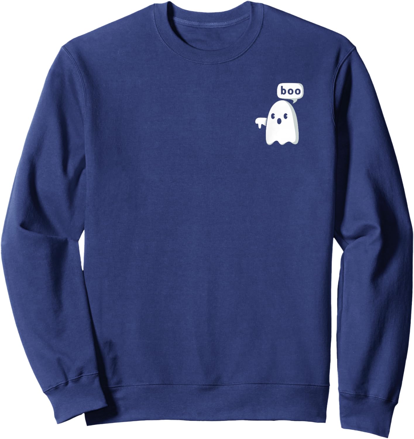Thumbs Down Ghost Screaming Boo Disapproval Ghost halloween Sweatshirt - Sweatshirt | Navy