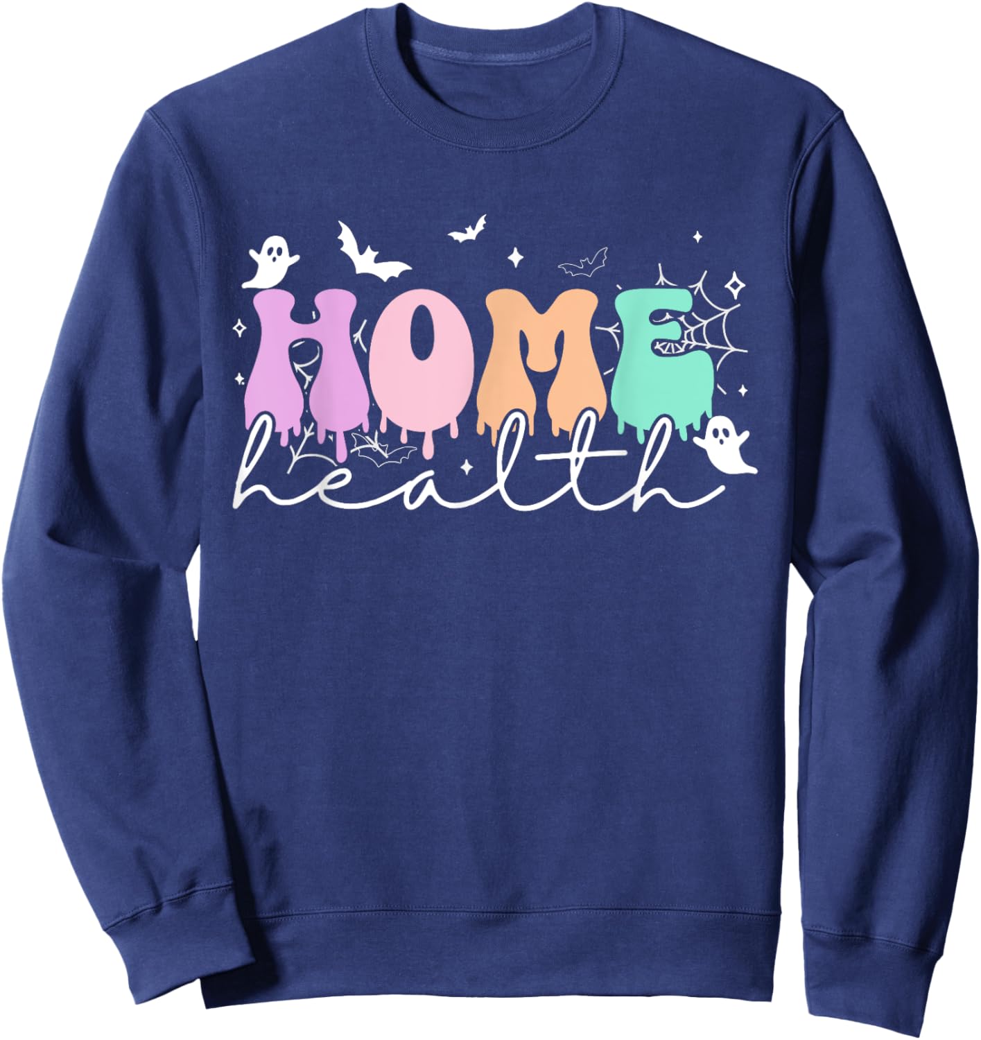 Home Health Aid Halloween Home Health Nurse Healthcare Aide Sweatshirt - Sweatshirt | Navy