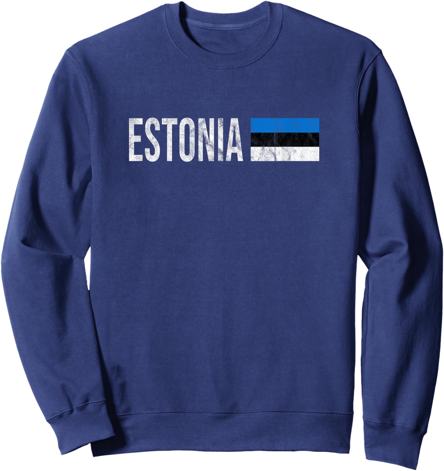 Estonia Flag Souvenir - Retro Estonian Design Sweatshirt - Sweatshirt | Navy