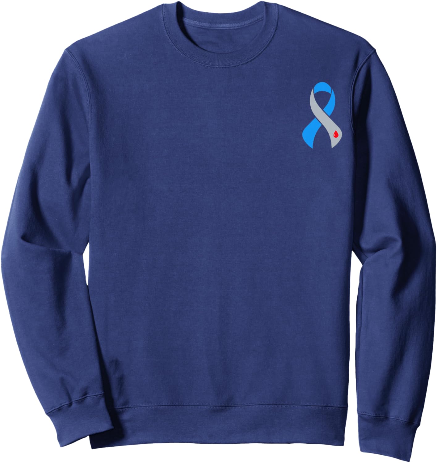 Support Squad Type 1 Diabetes Awareness T1D Blue Ribbon Sweatshirt - Sweatshirt | Navy