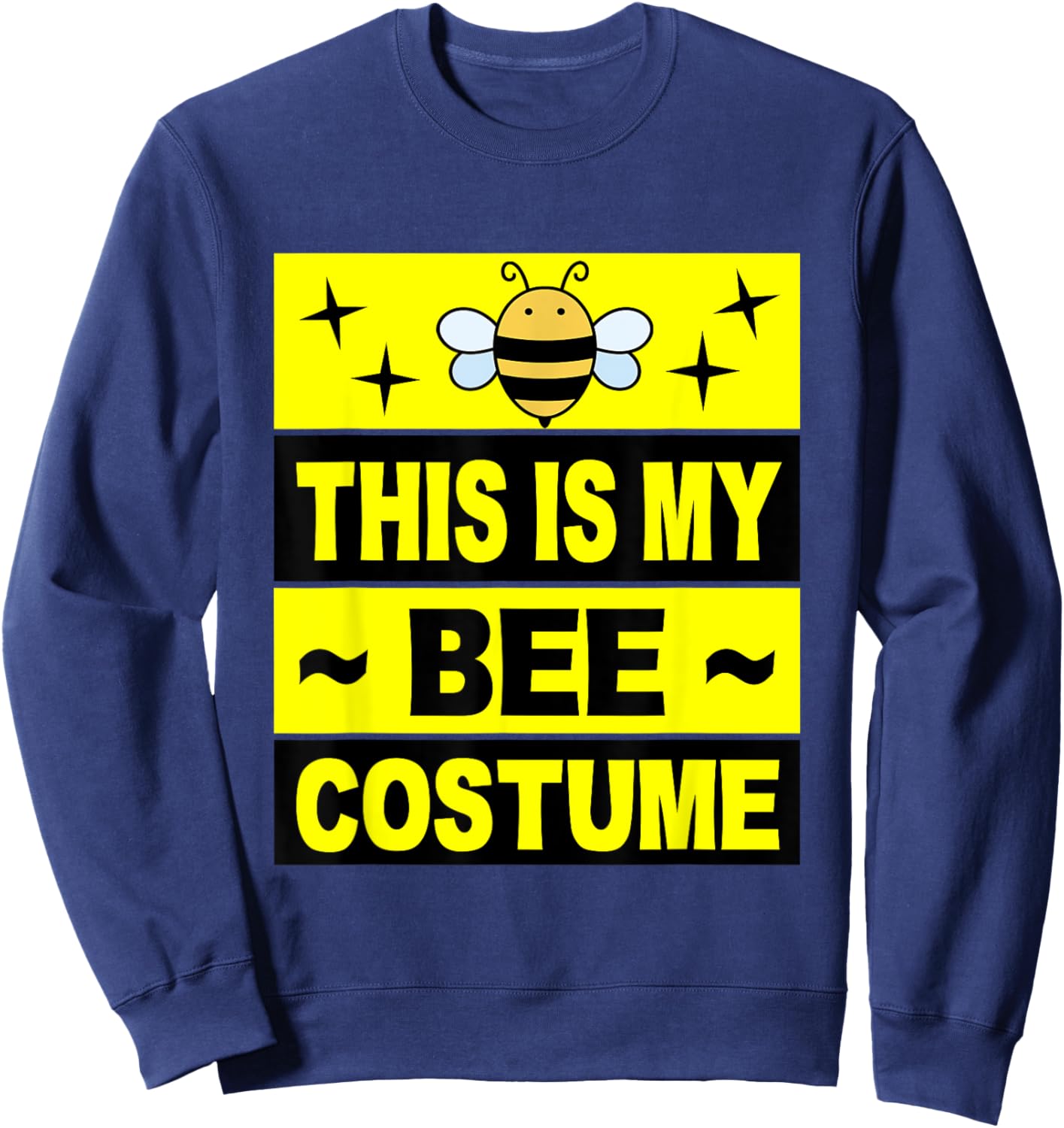 Retro Bee Costume Women Cute Adult Kids Men Baby Bumble Bee Sweatshirt - Sweatshirt | Navy