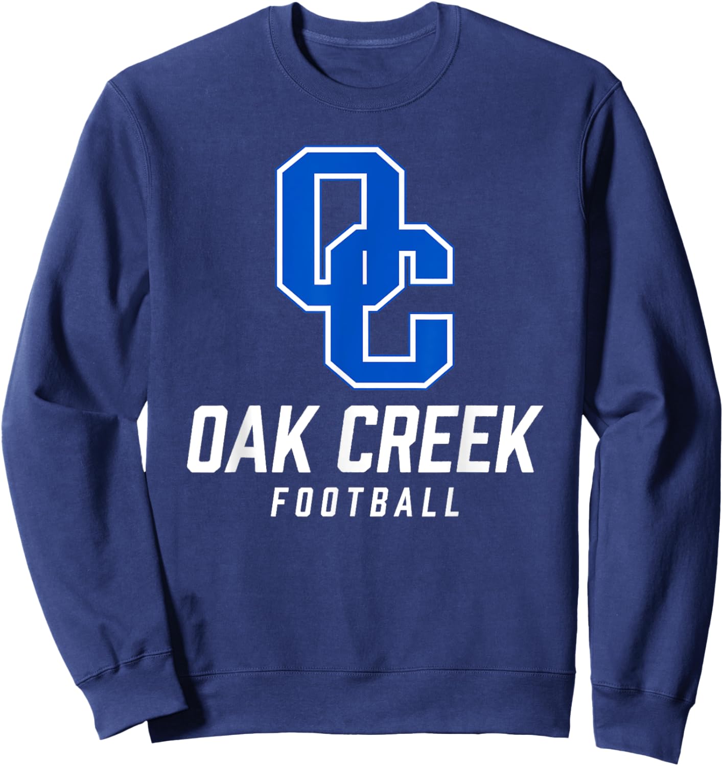 Oak Creek Knights Logo Football Team HS Sweatshirt - Sweatshirt | Navy