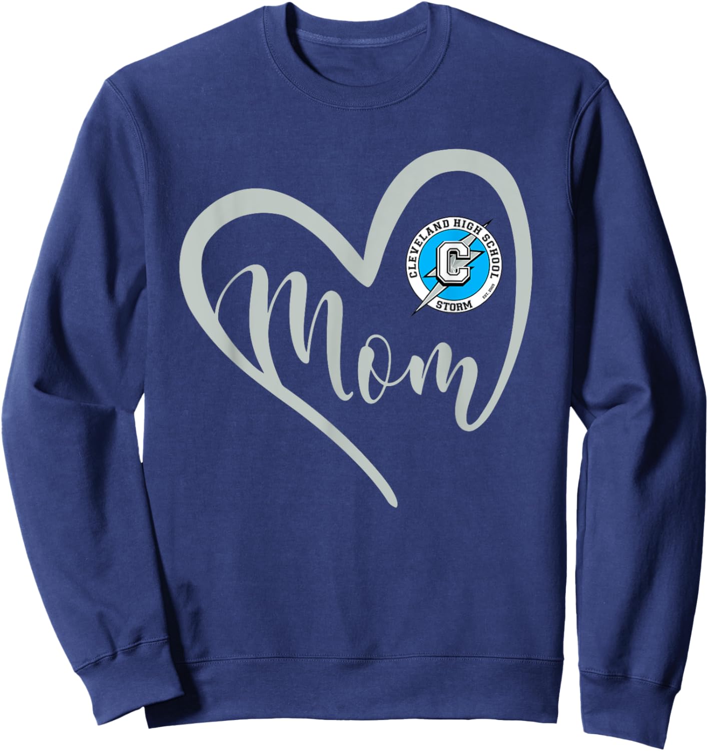 Cleveland Storm Logo Heart Mom HS Sweatshirt - Sweatshirt | Navy