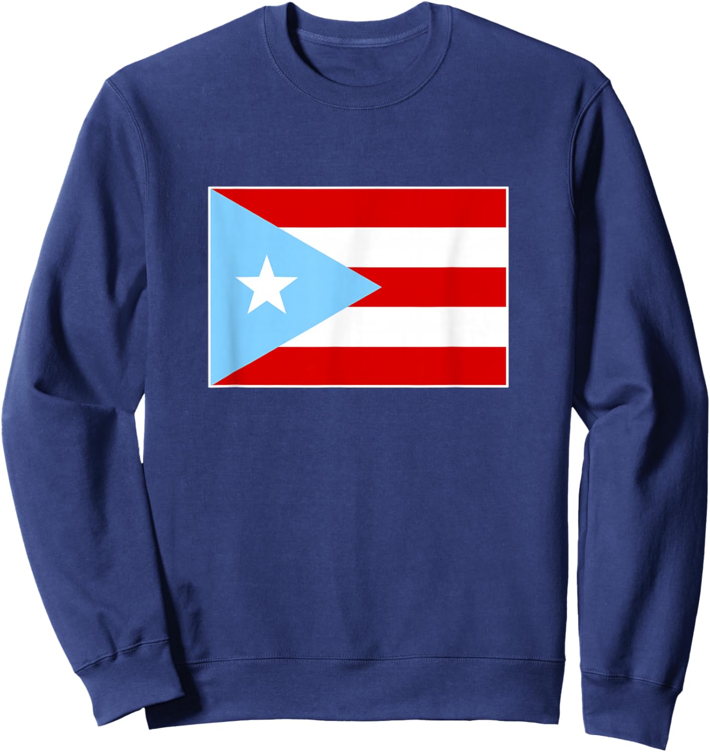 Light Blue Puerto Rico Celeste Flag Sweatshirt - Sweatshirt | Navy