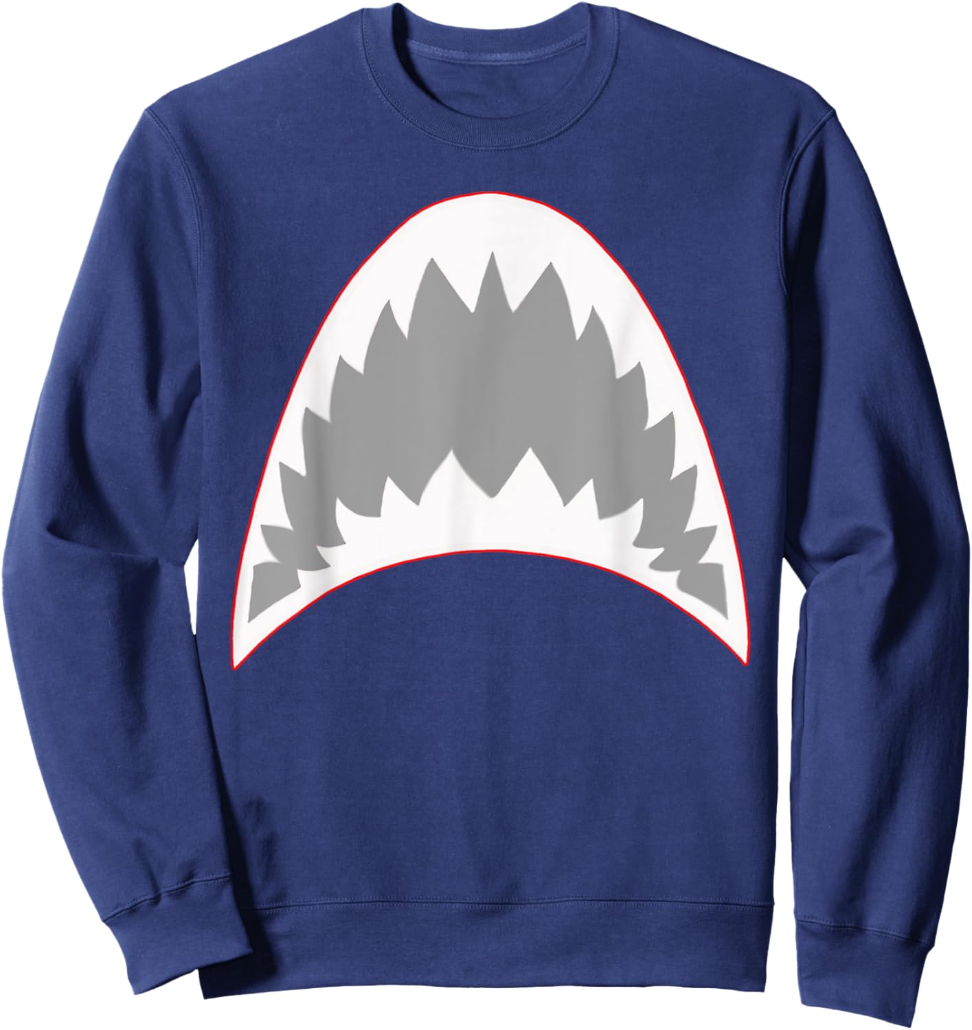 Shark Mouth Jaw Lazy Easy Costume For Halloween Party Sweatshirt - Sweatshirt | Navy