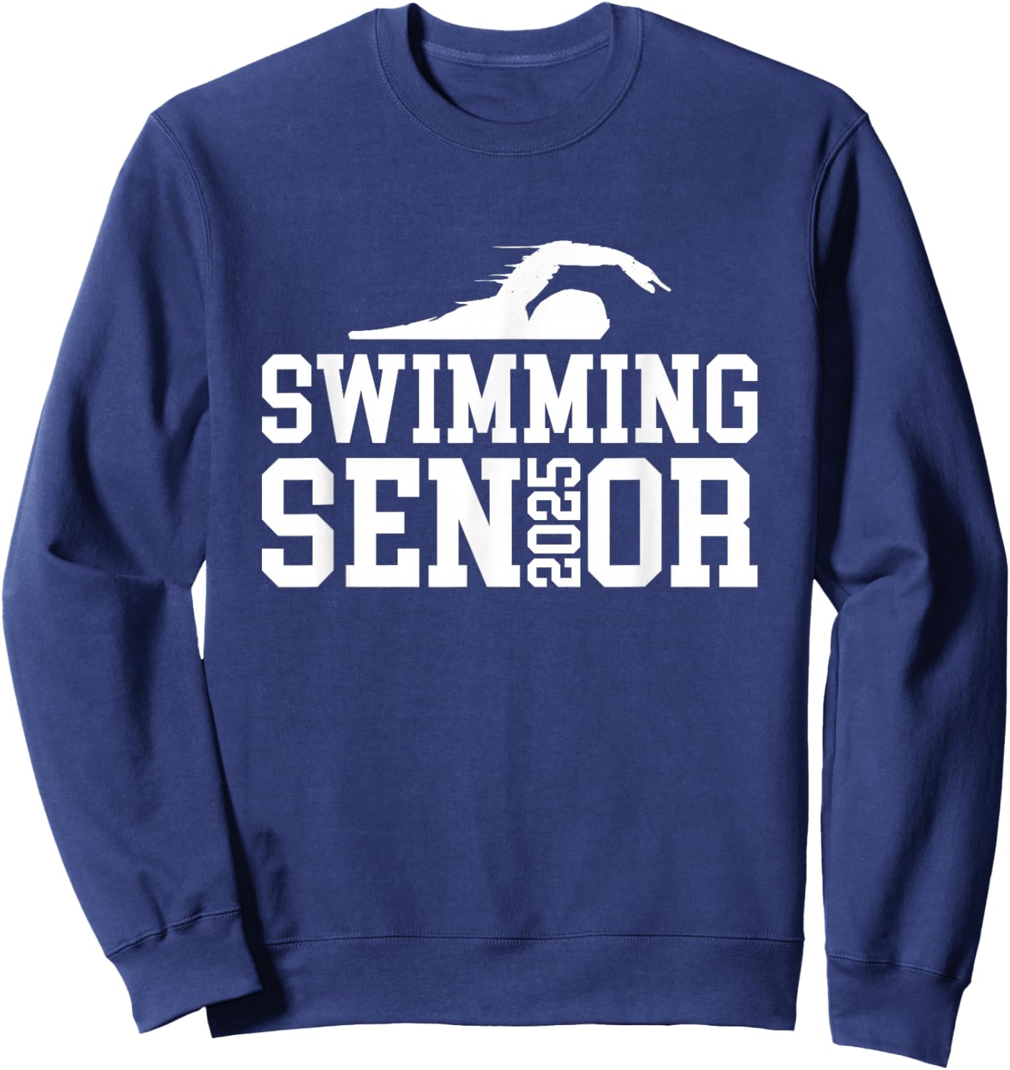 Class of 2025 Swimming Senior Night Sweatshirt - Sweatshirt | Navy