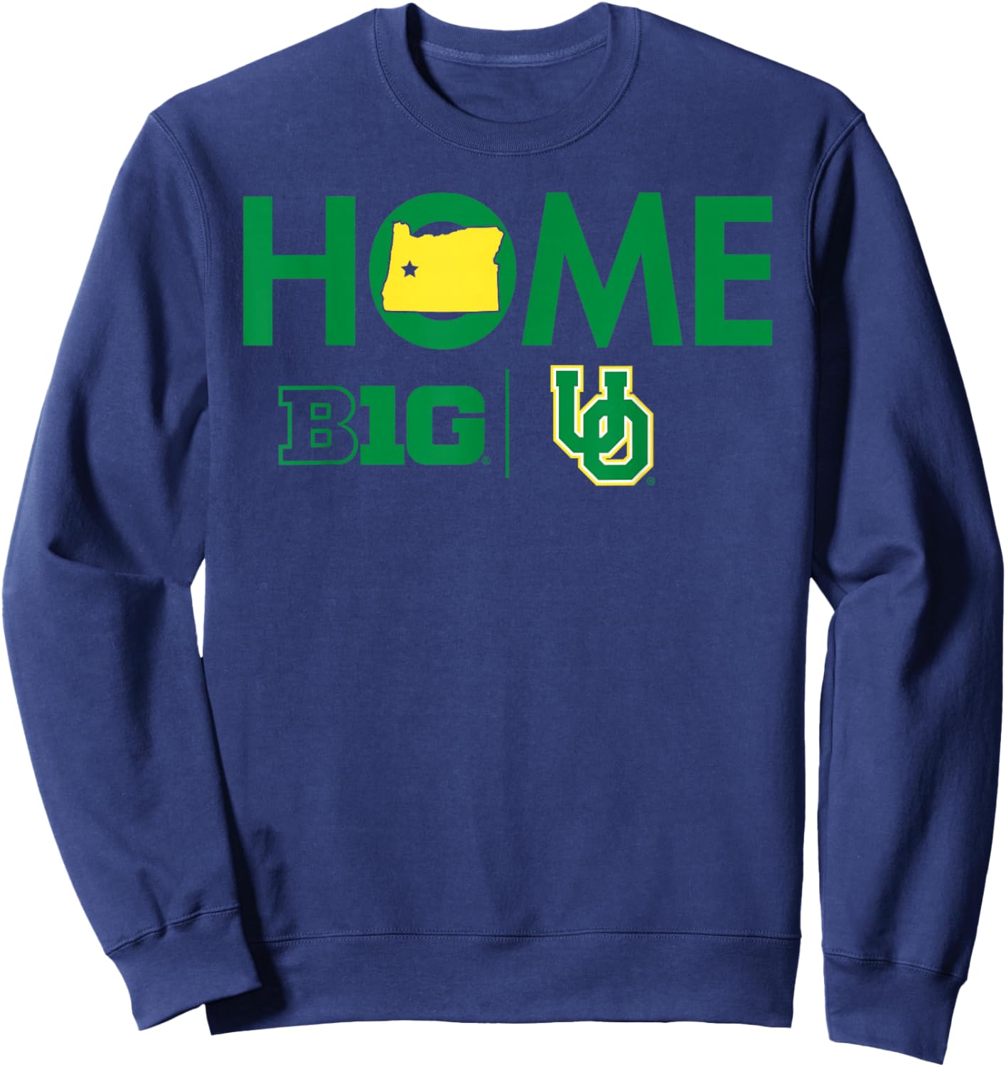 Oregon Ducks Big 10 Home Officially Licensed Sweatshirt - Sweatshirt | Navy