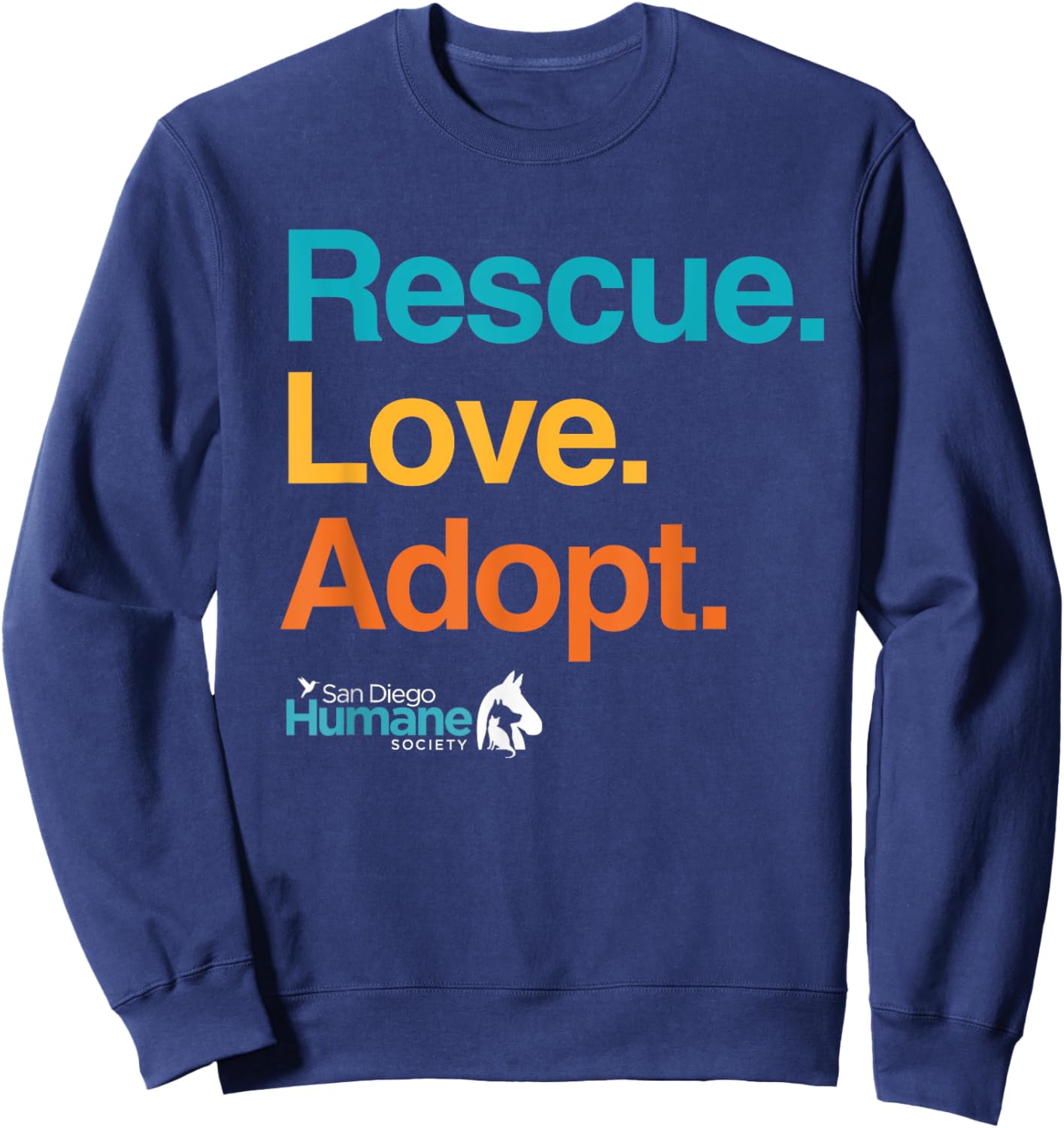 Rescue Love Adopt Sweatshirt - Sweatshirt | Navy